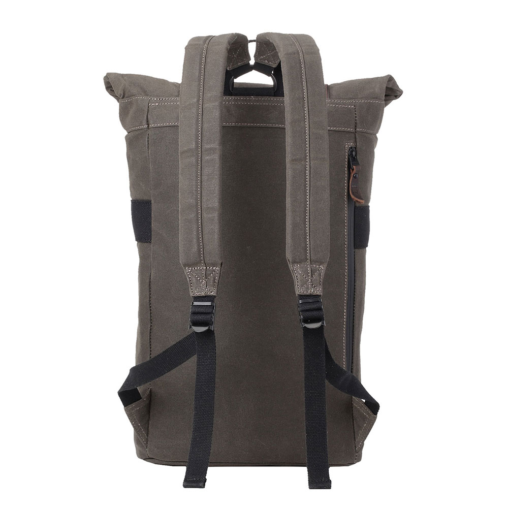 Heritage Waxed Canvas Fold Top Backpack - Olive