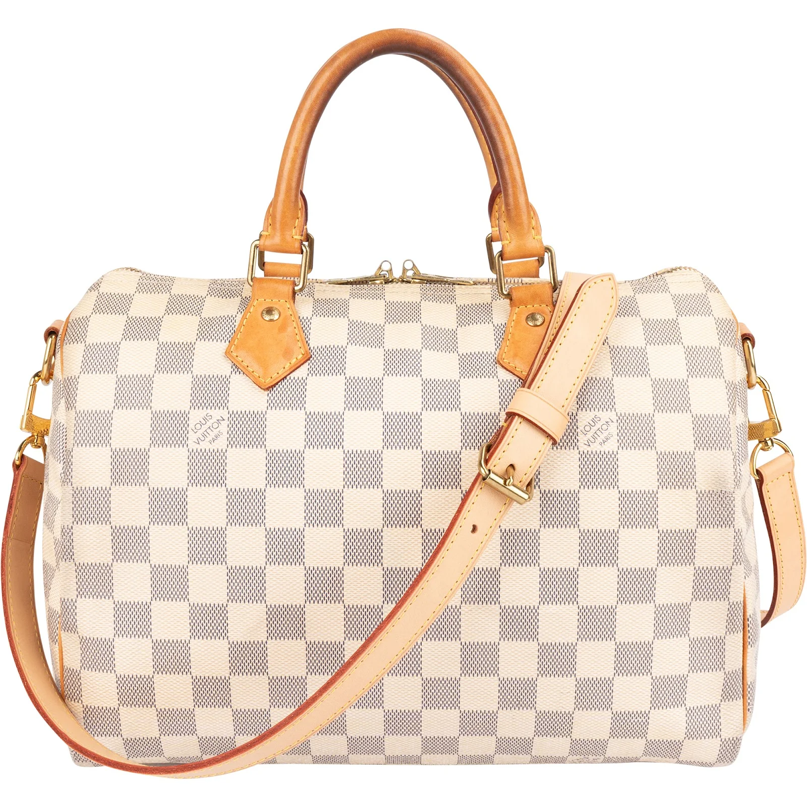 Louis Vuitton Monogram Damier Azur Canvas Speedy 30 Bandoulière Handbag