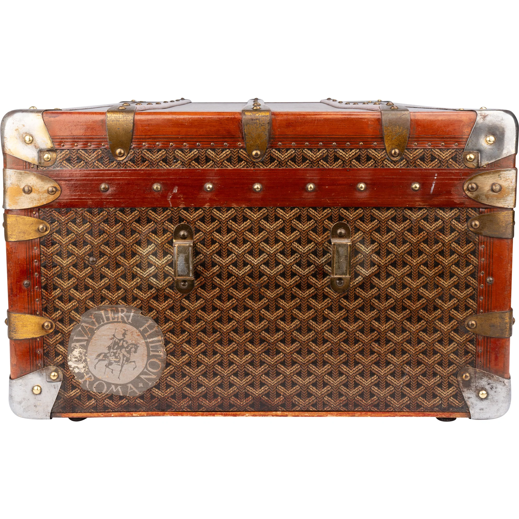 Goyard Goyardine "JVC" Cabin Koffer Malle 90