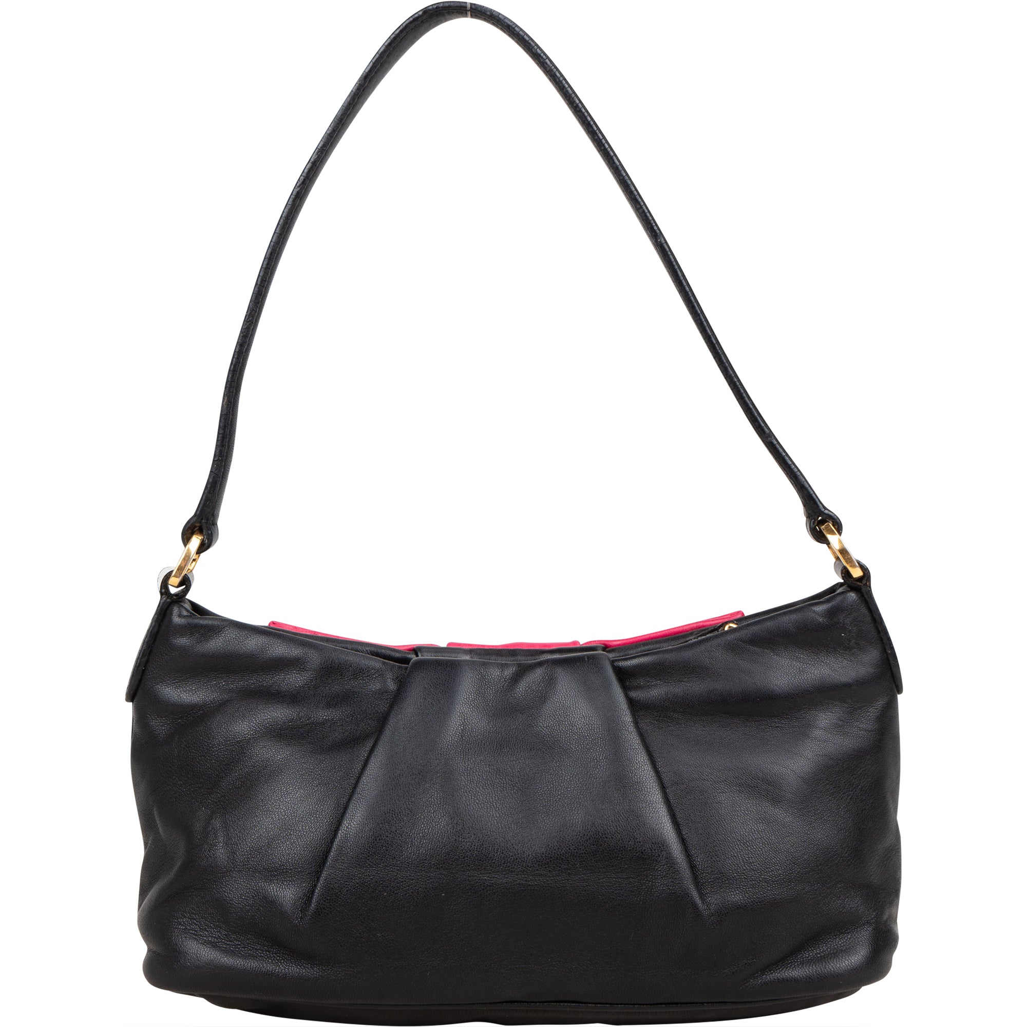 Prada Leather Pink Ribbon Mini Handbag