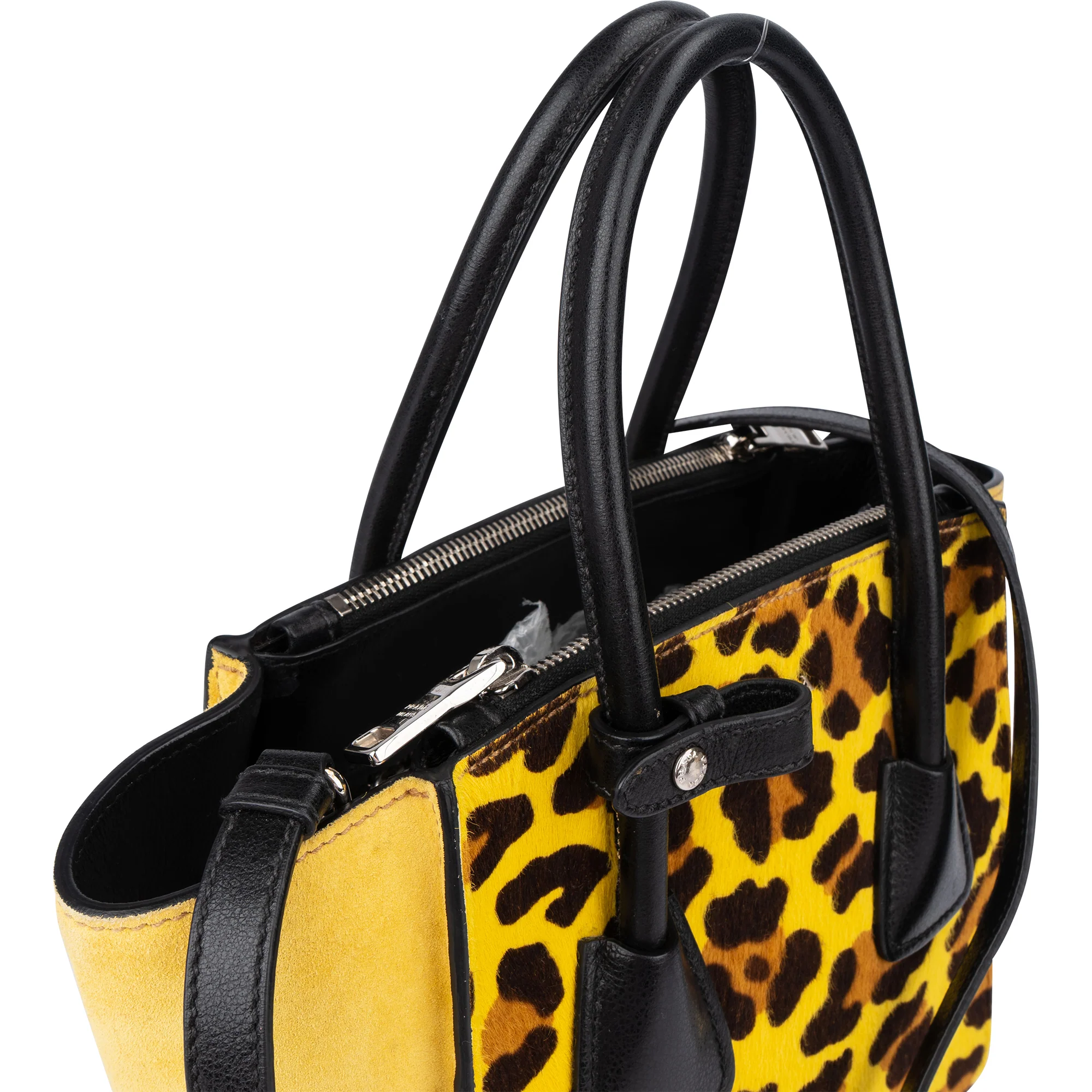 Prada Leopard Print Satchel Handbag
