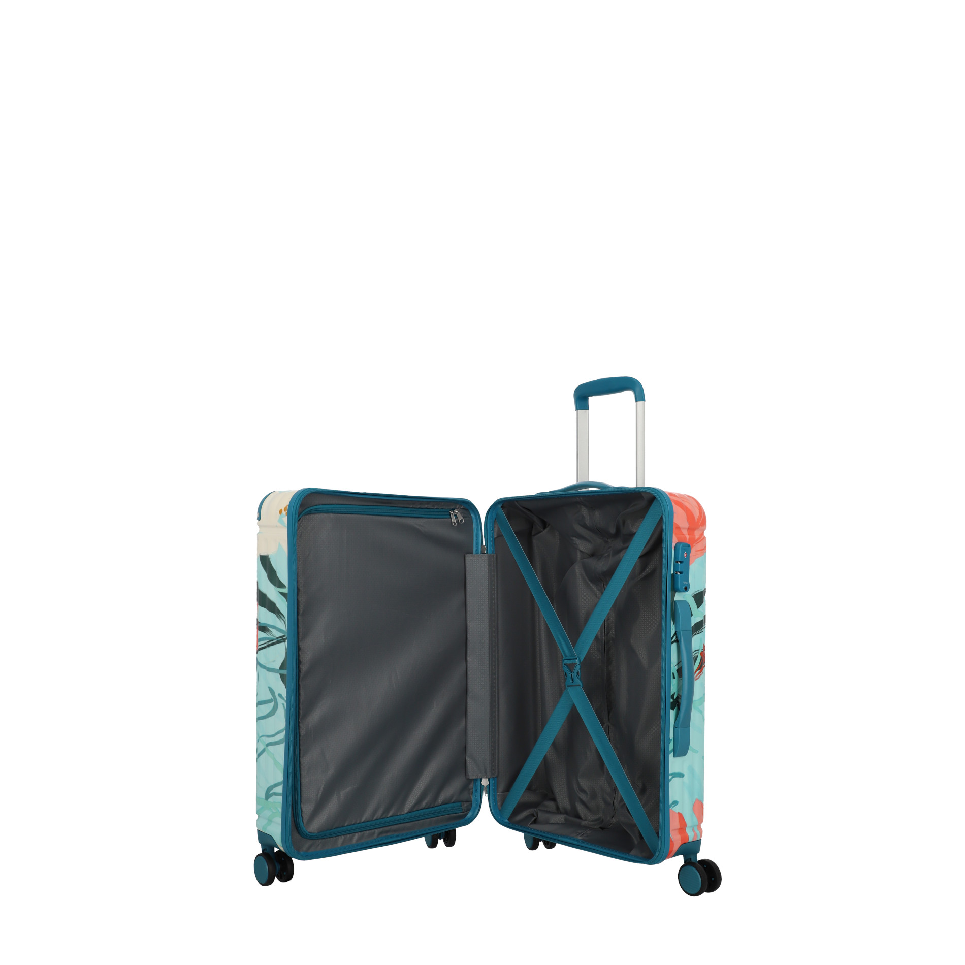 CRUISE Kofferset mit 4 Rollen Gr. L/M/S - Türkise Lilie