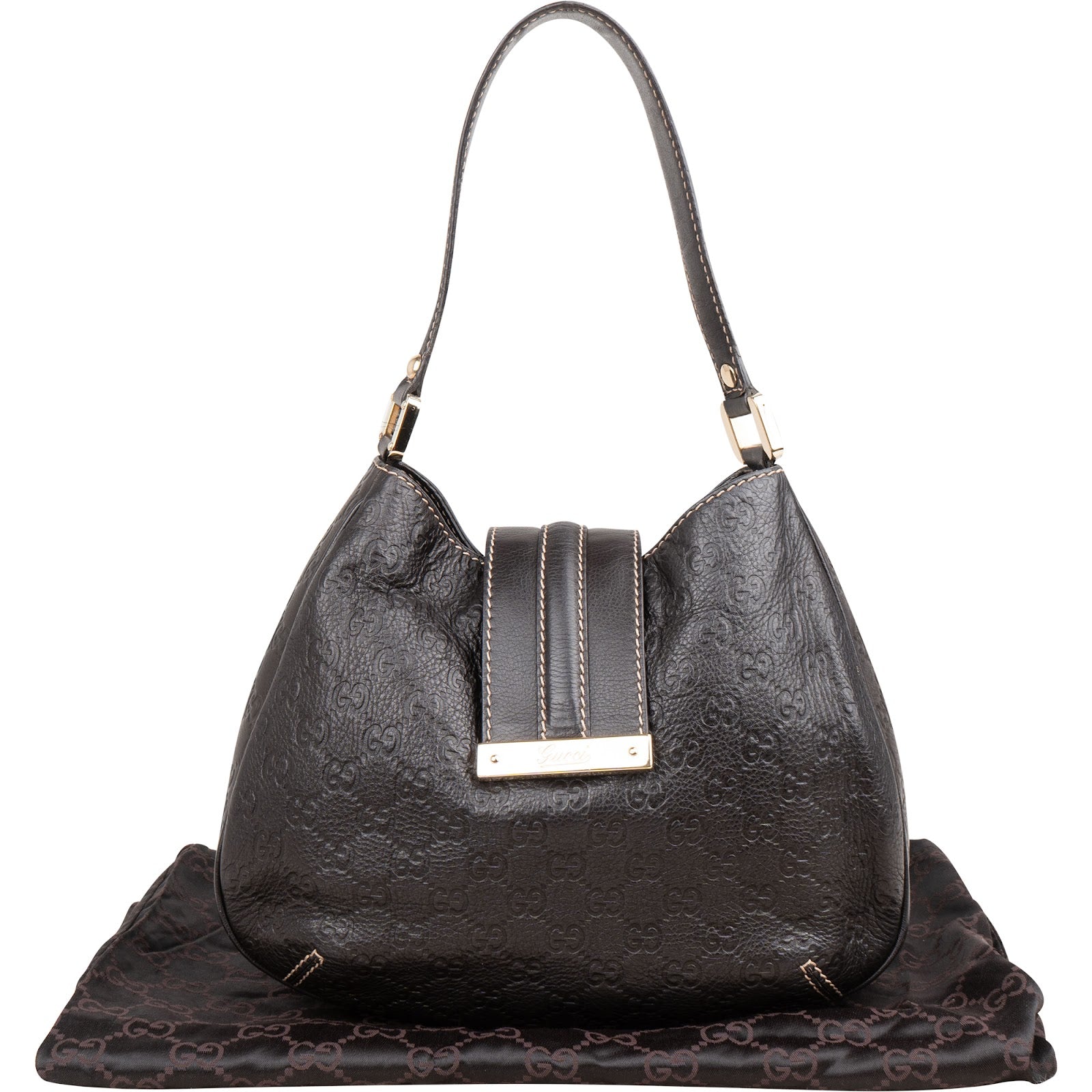 Gucci Guccissima Leather Hobo Shoulder Bag