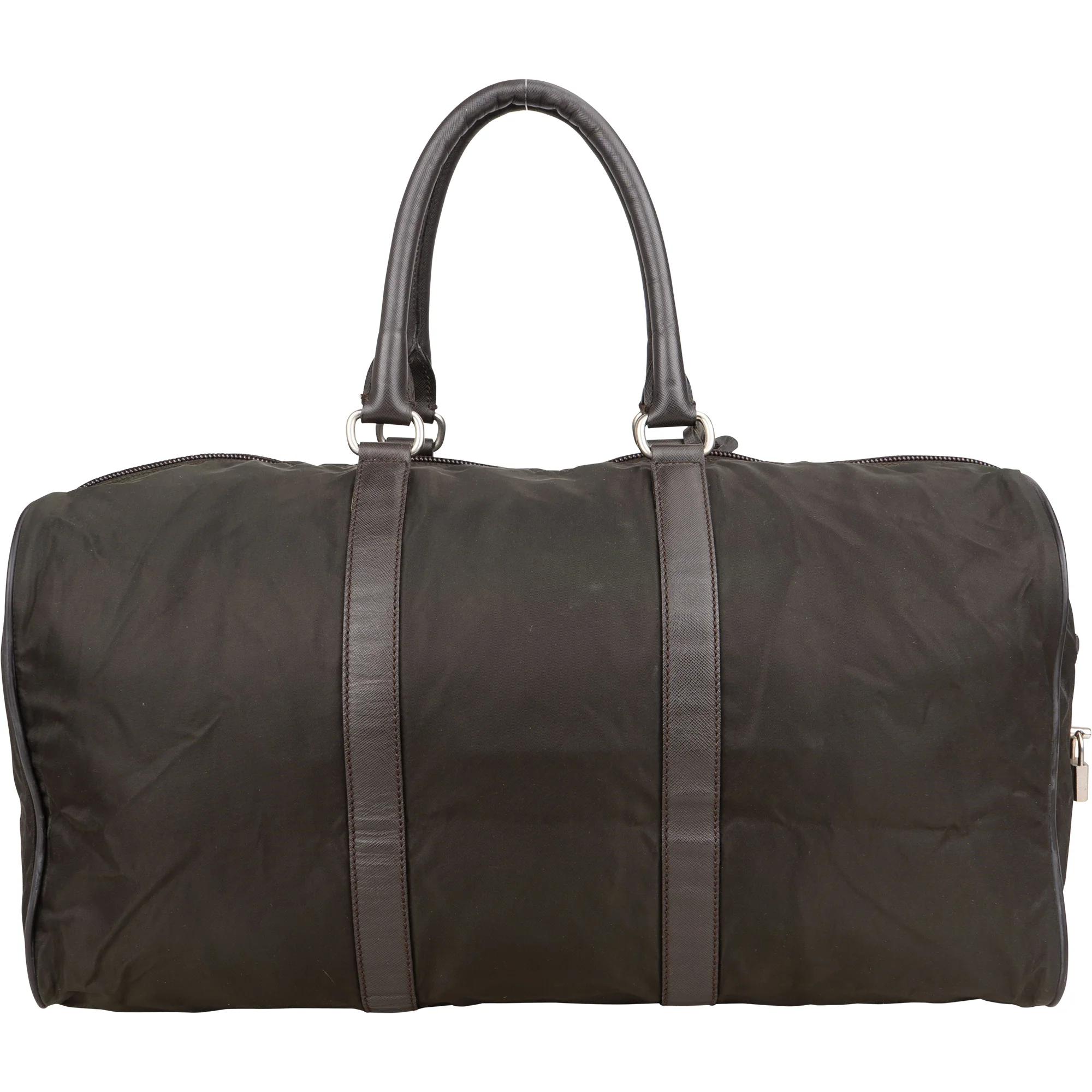 Prada Nylon Triangle Duffle Bag 48