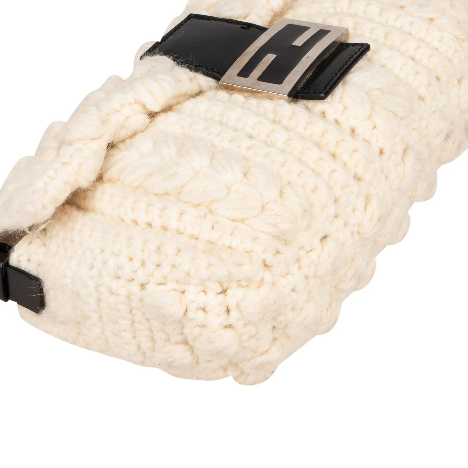 Fendi Wool Knit Baguette Shoulder Bag