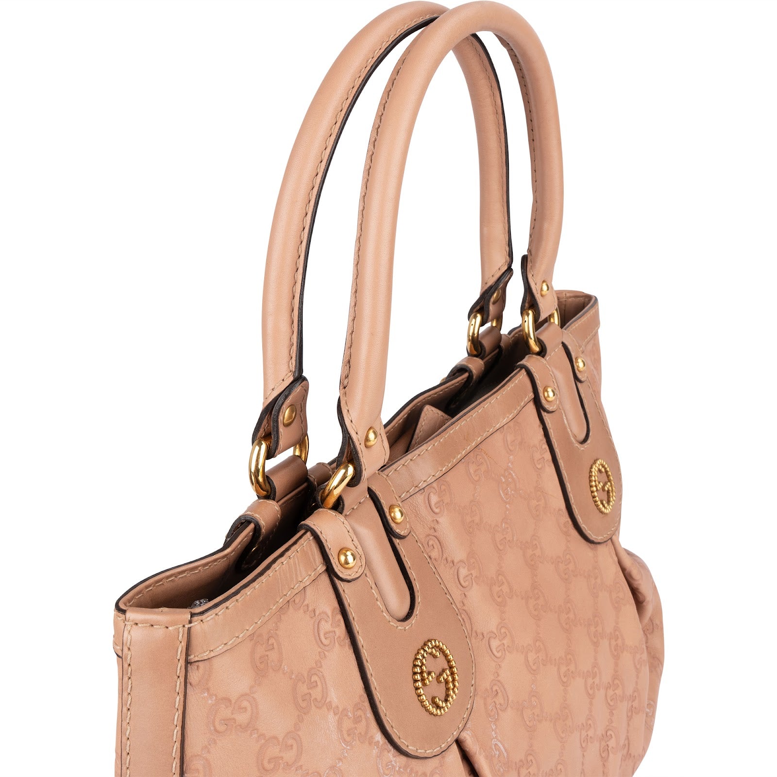Gucci Leather GG Monogram Scarlet Handbag