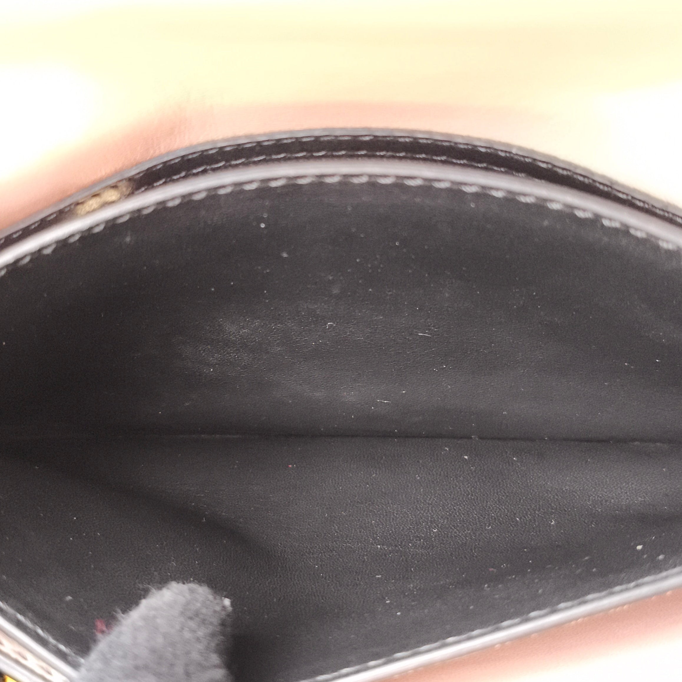 Valentino Garavani Black Leather Rockstud Flap Clutch