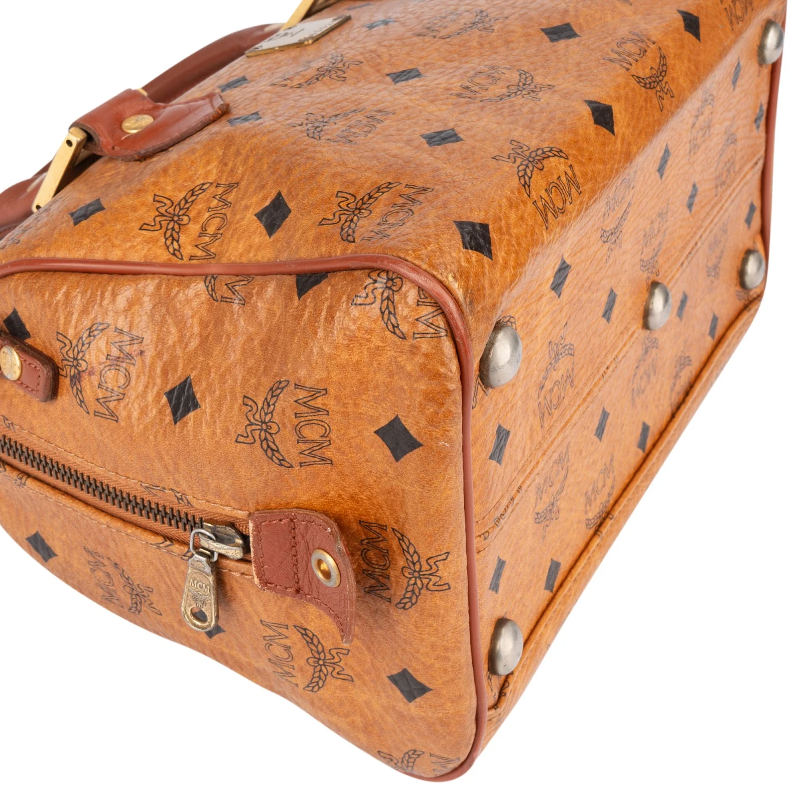 MCM Monogram Visetos Boston  Bag