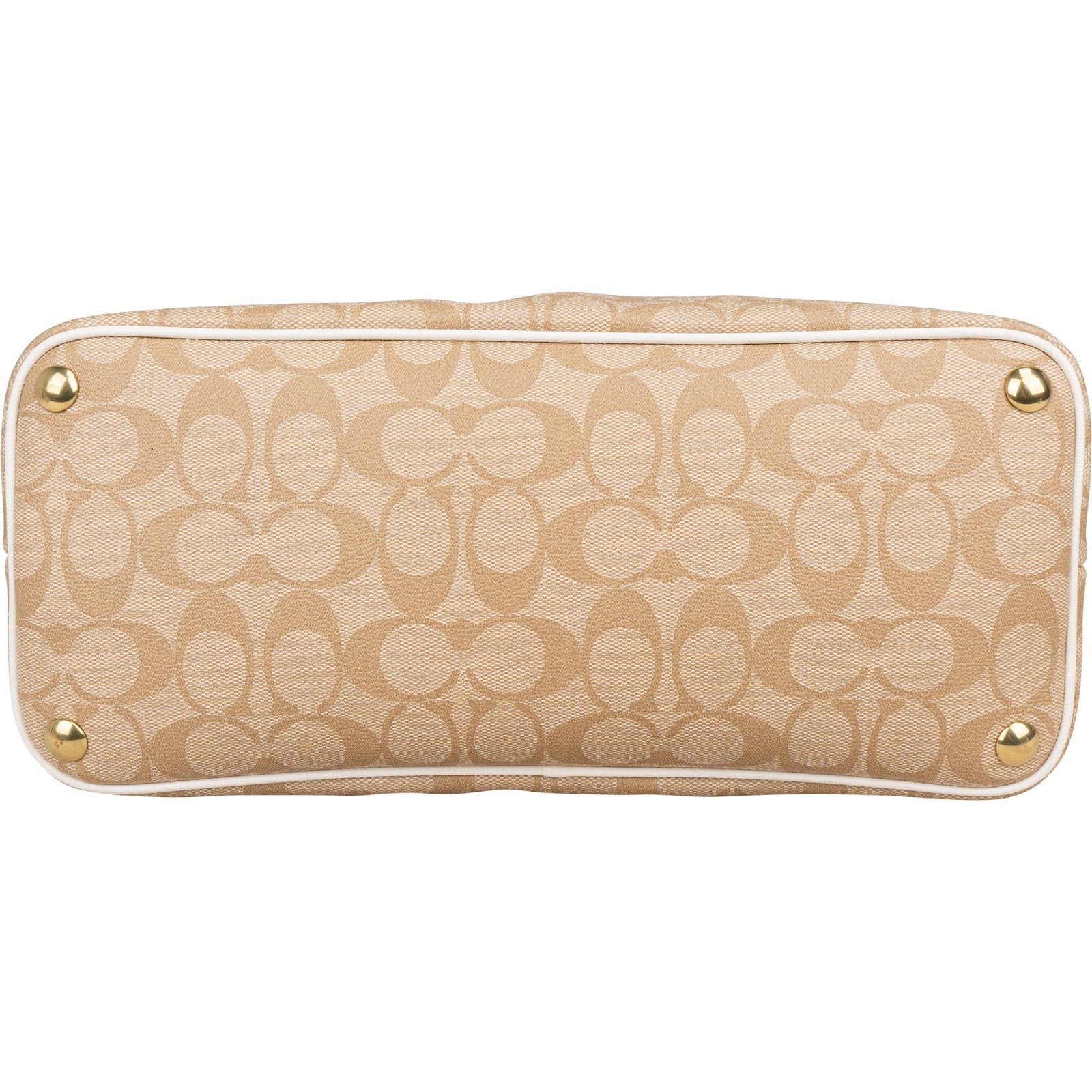 Coach Monogram Signature Coated Canvas Cora Satchel Handbag