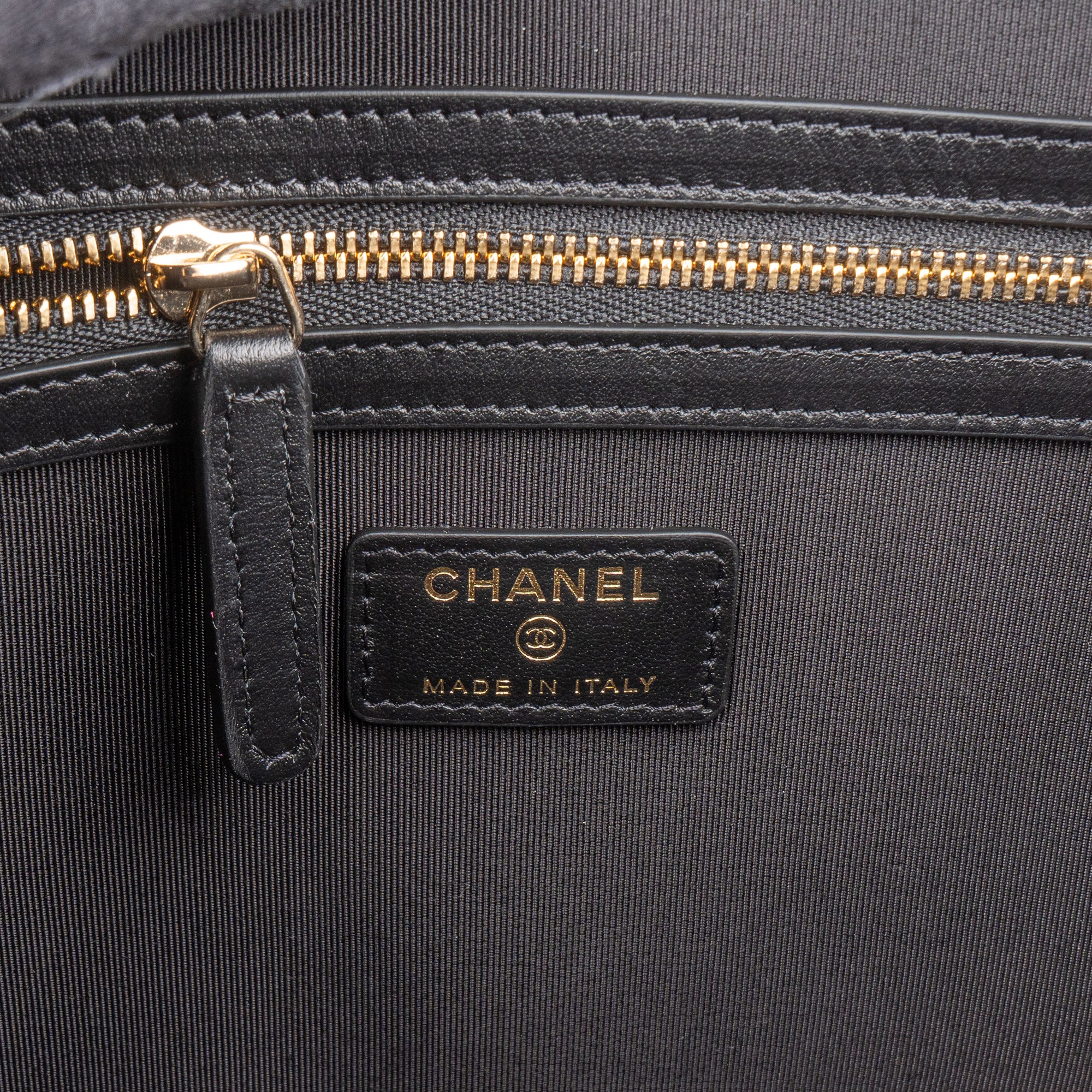 Chanel Quilted Patent Leather CC Clutch