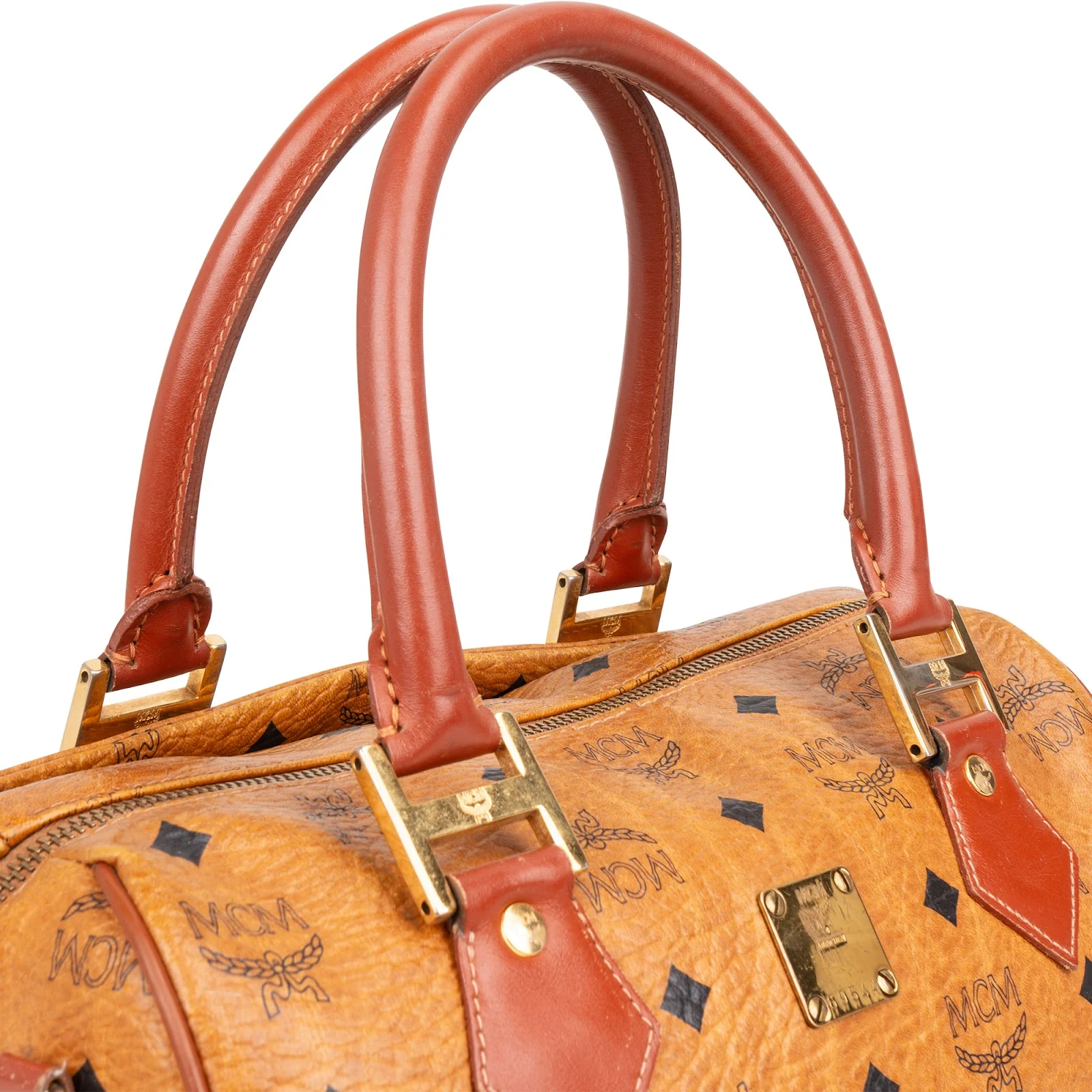 MCM Monogram Visetos Boston Handbag