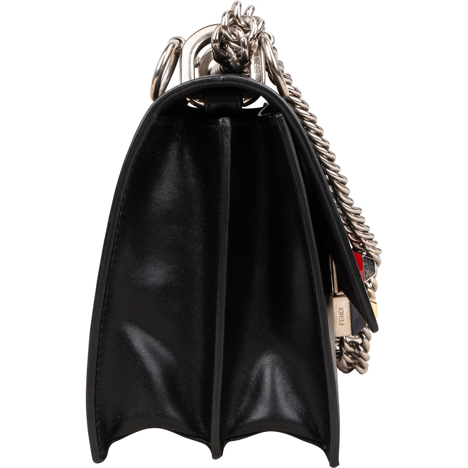 Fendi Calfskin Leather Kan I Crossbody Bag