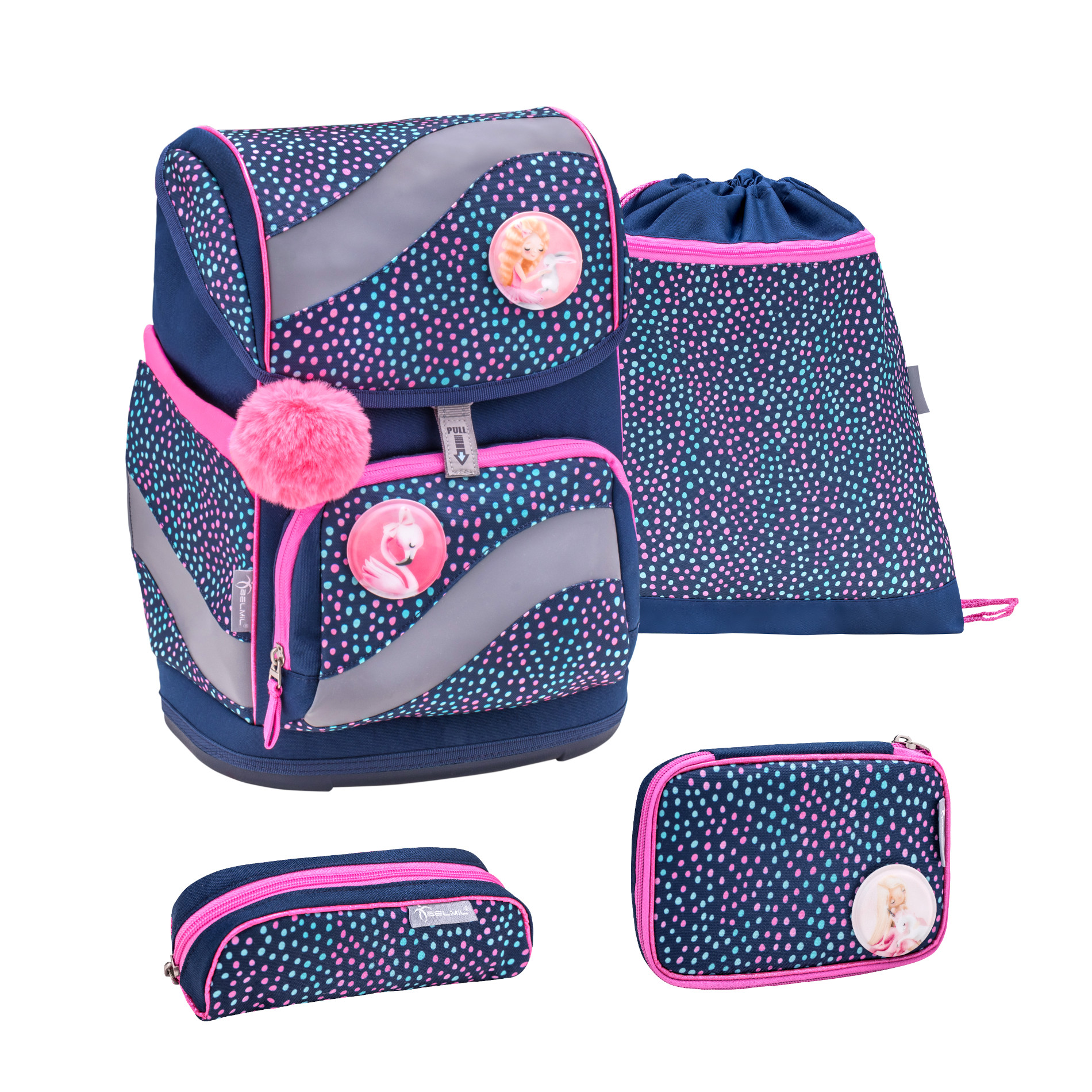 Smarty ergonomisches Schulranzen-Set 4-teilig - Amazing Polka Dot 2