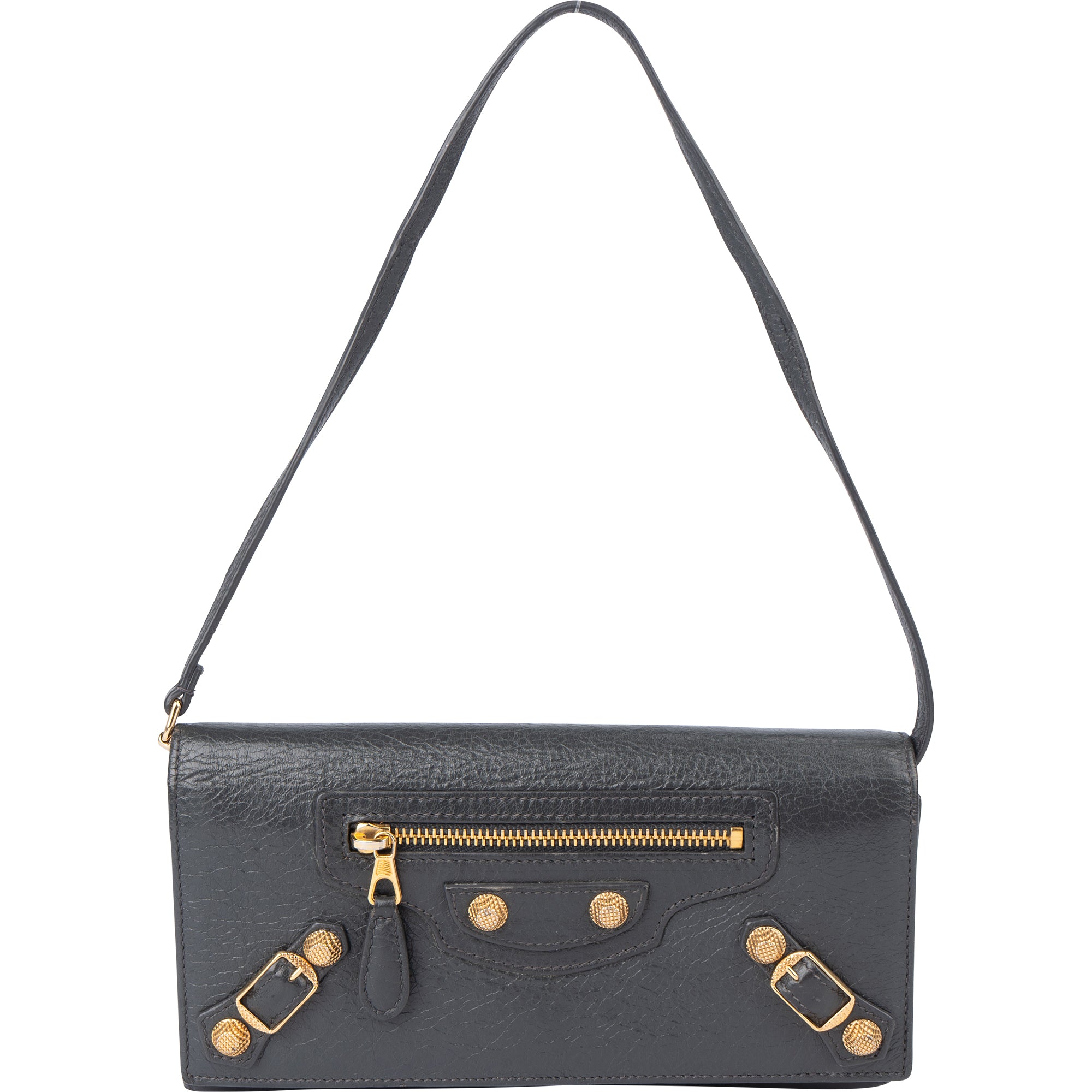 Balenciaga Grey Leather Wallet Handbag