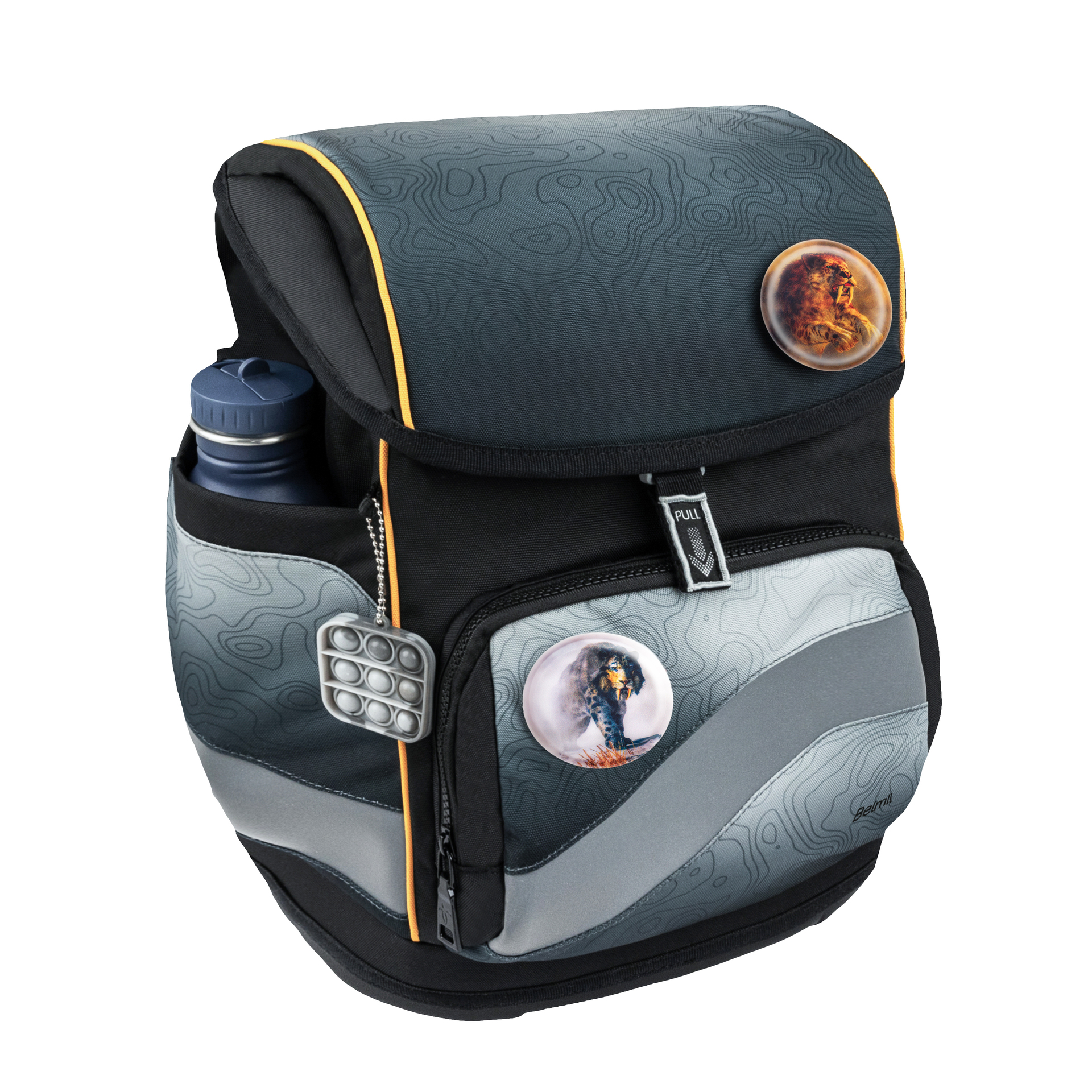 Smarty Plus Schulranzenset 5-teilig - "Black Grey"