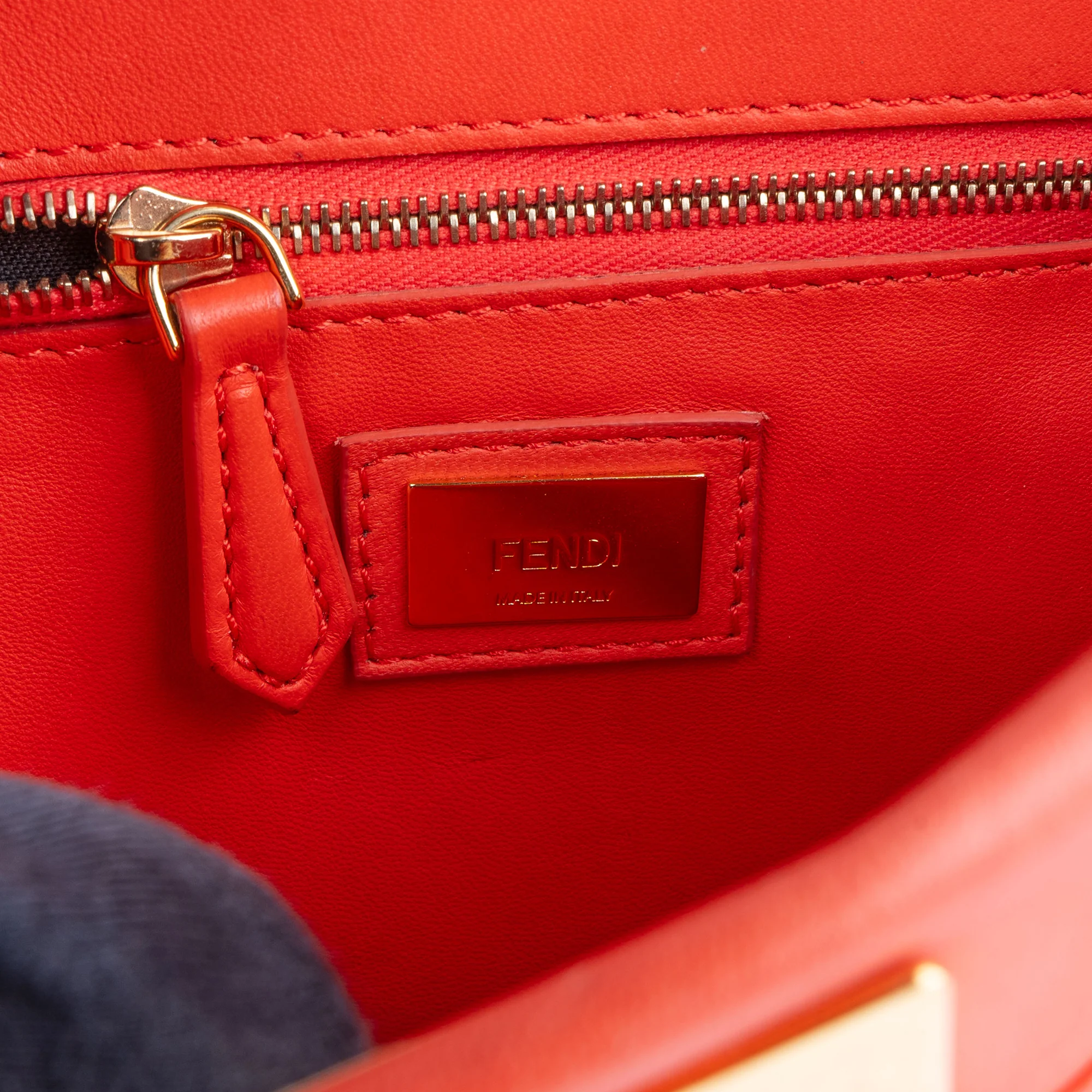 Fendi Leather Peekaboo Mini Handbag