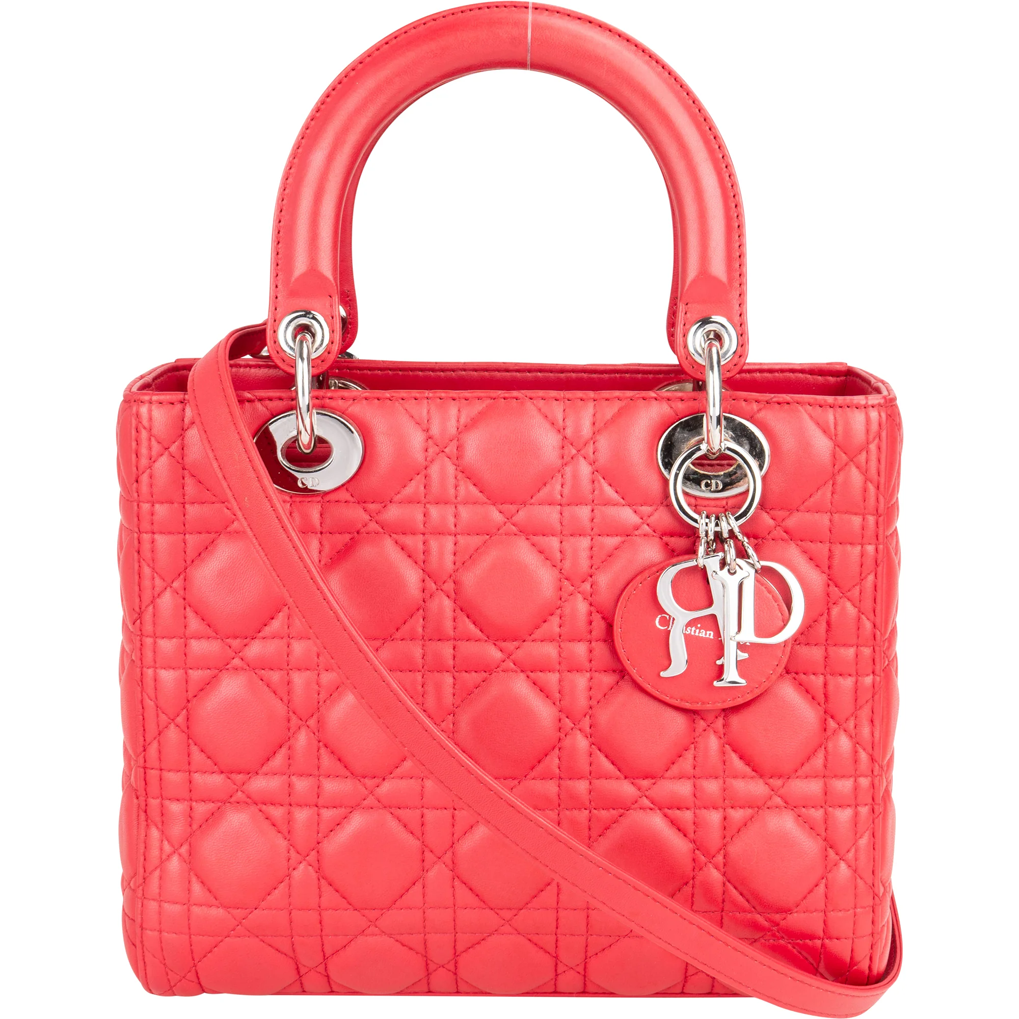 Christian Dior Quilted Leather Lady Dior Handbag