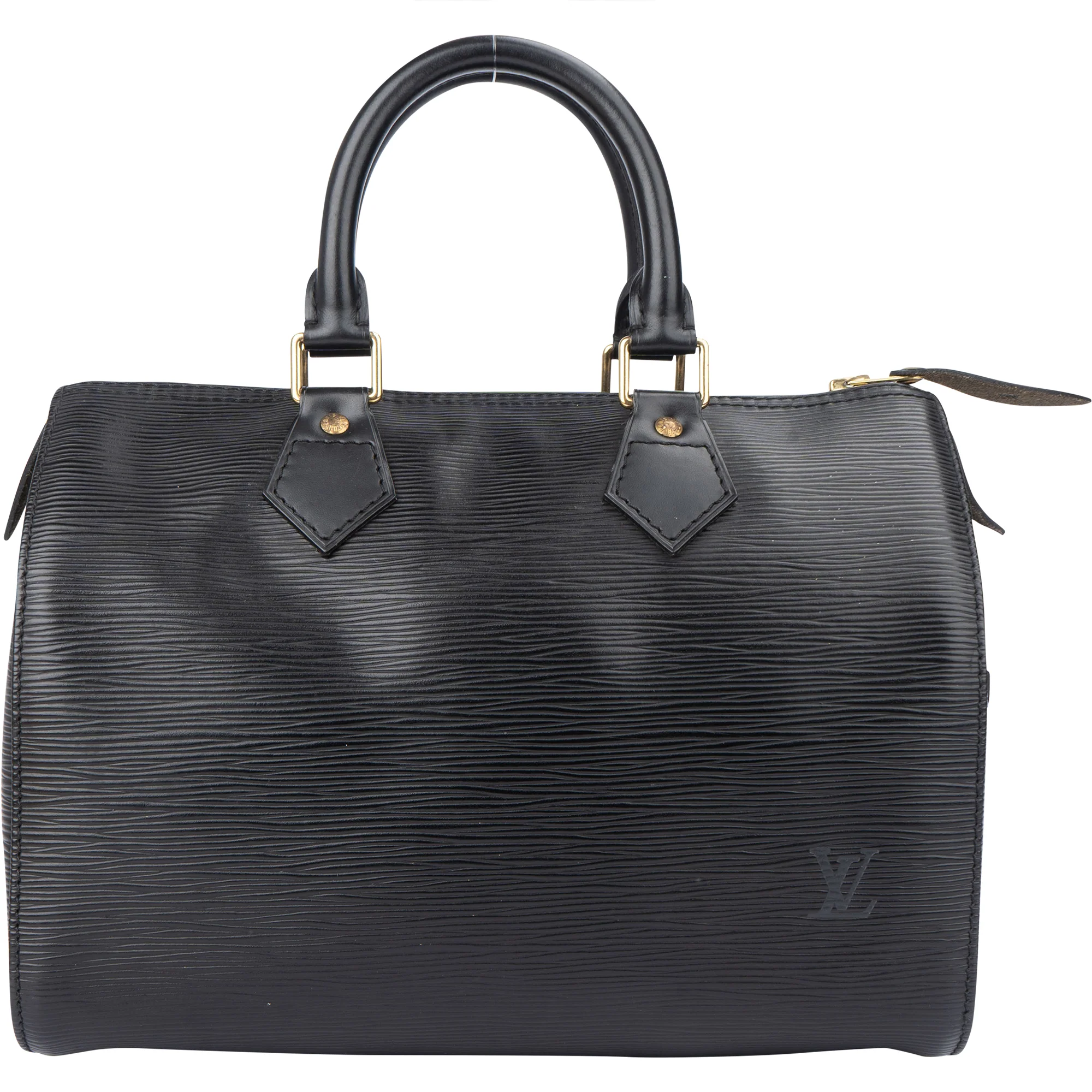 Louis Vuitton Noir Epi Leather Speedy 25 Handbag