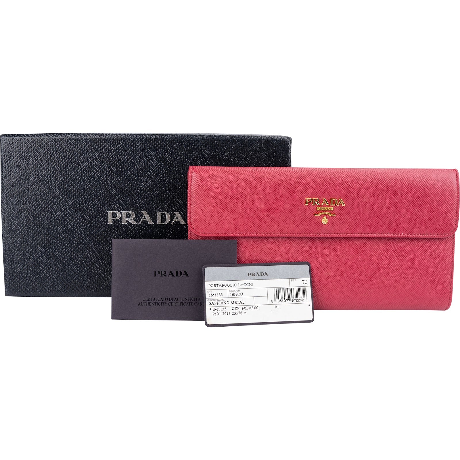 Prada Saffiano Leather Continental Flap Wallet