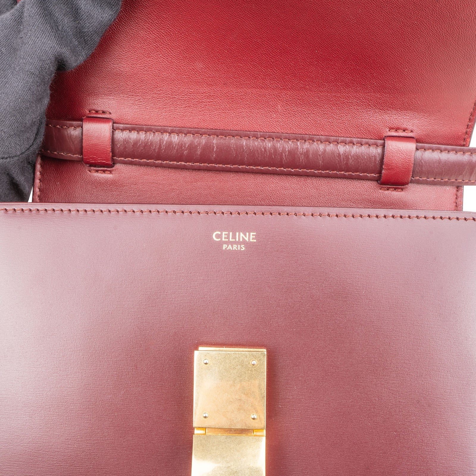 Celine Calfskin Classic Box Small Crossbody Bag
