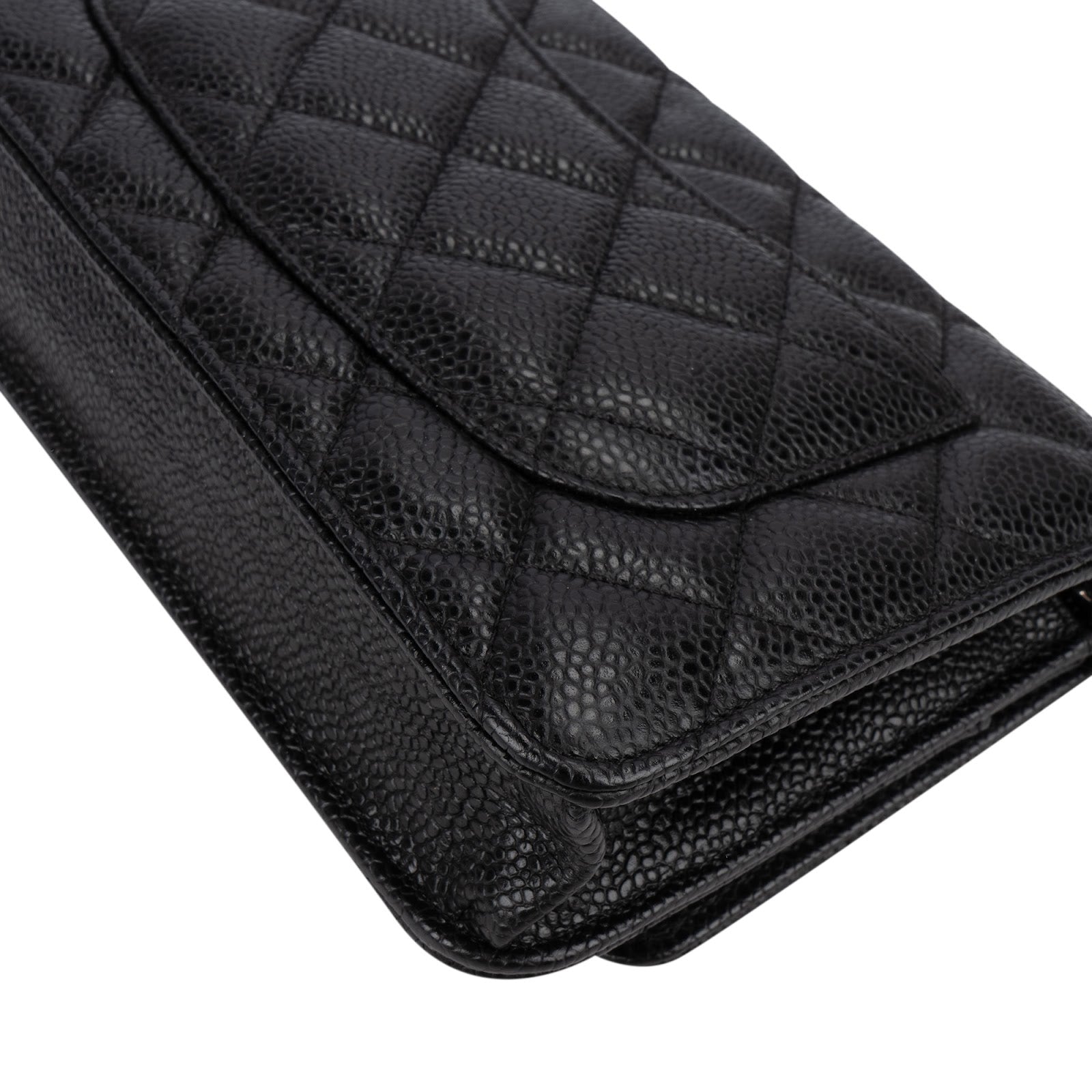 Chanel Quilted Caviar Leather Wallet on Chain
