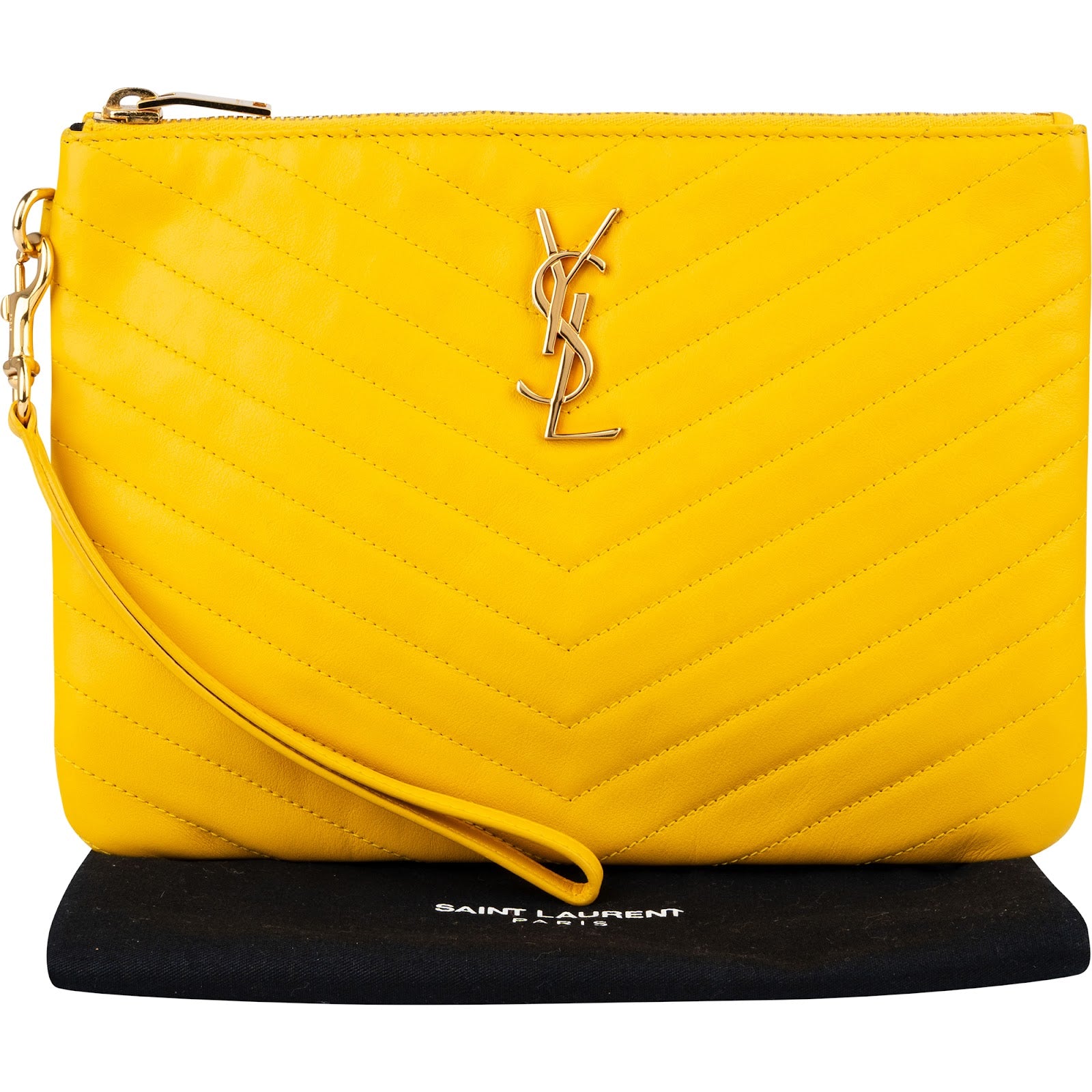 Yves Saint Laurent - Quilted Leather Clutch
