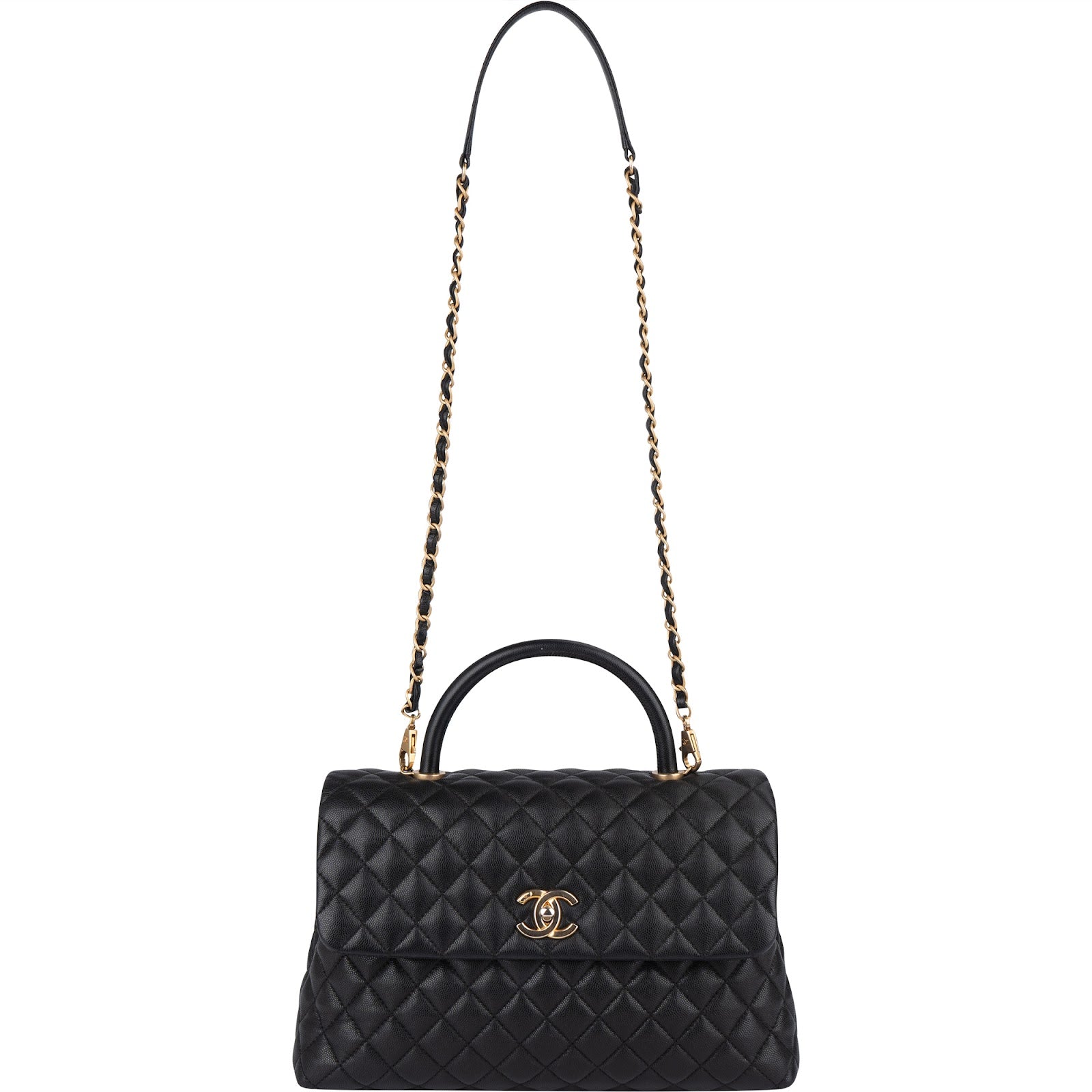 Chanel Jumbo Caviar Leather Coco Handle Handbag