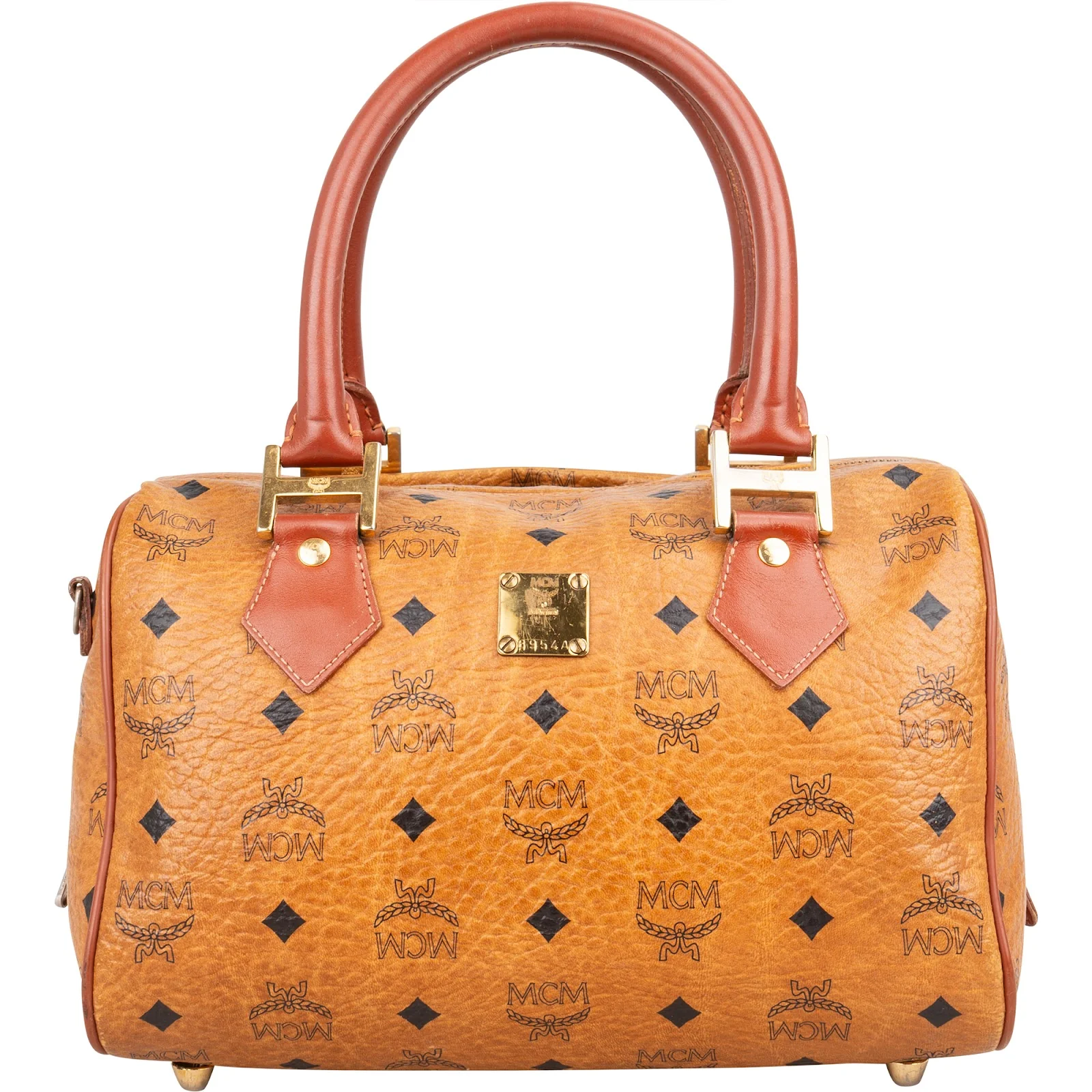 MCM Monogram Visetos Boston Handbag