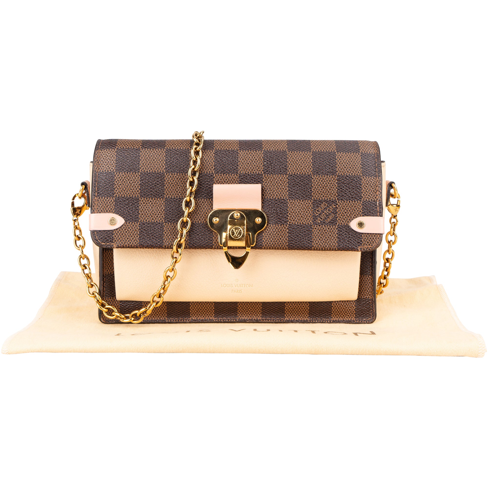 Louis Vuitton Damier Ebene Monogram Vavin Chain Crossbody Bag