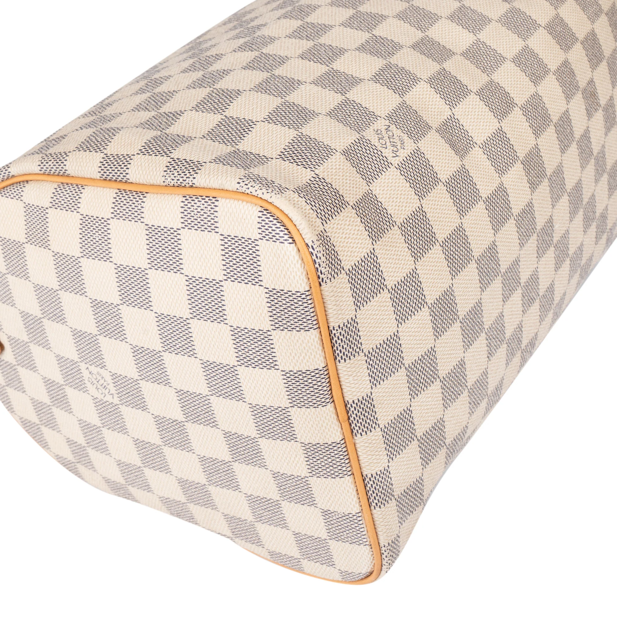 Louis Vuitton Damier Azur Monogram Speedy 30 Boston Bag