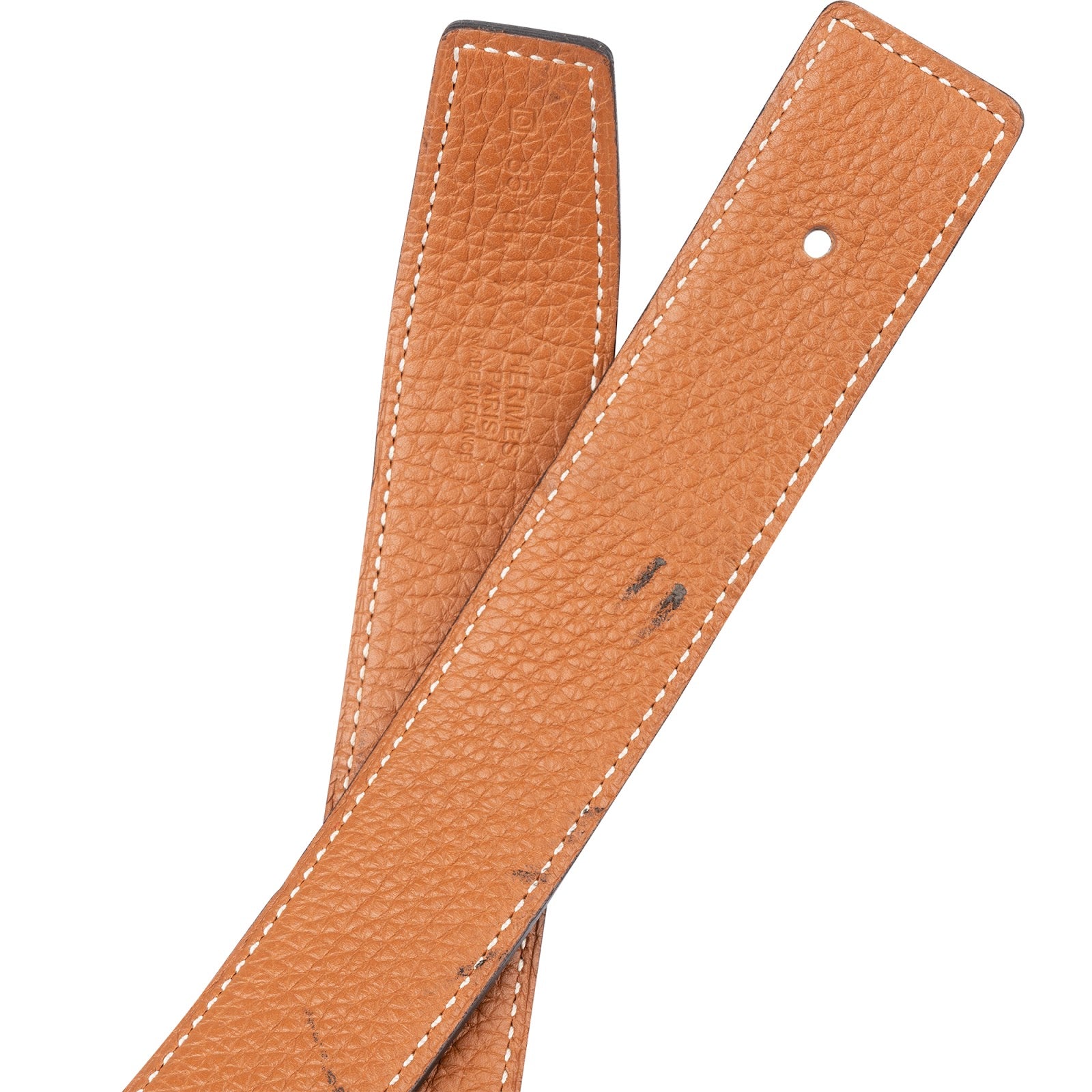Hermès – Bicolor Reversible H Gürtel (Größe 85)