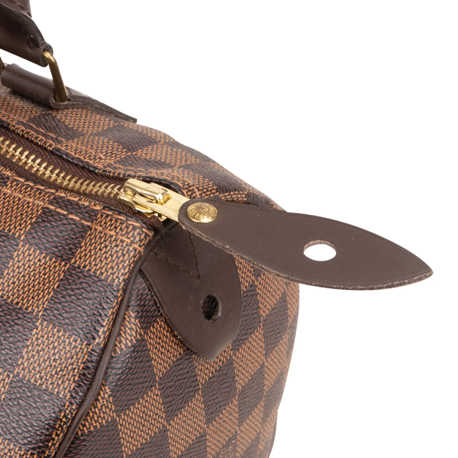 Louis Vuitton Monogram Damier Ebene Speedy 25 Boston Bag