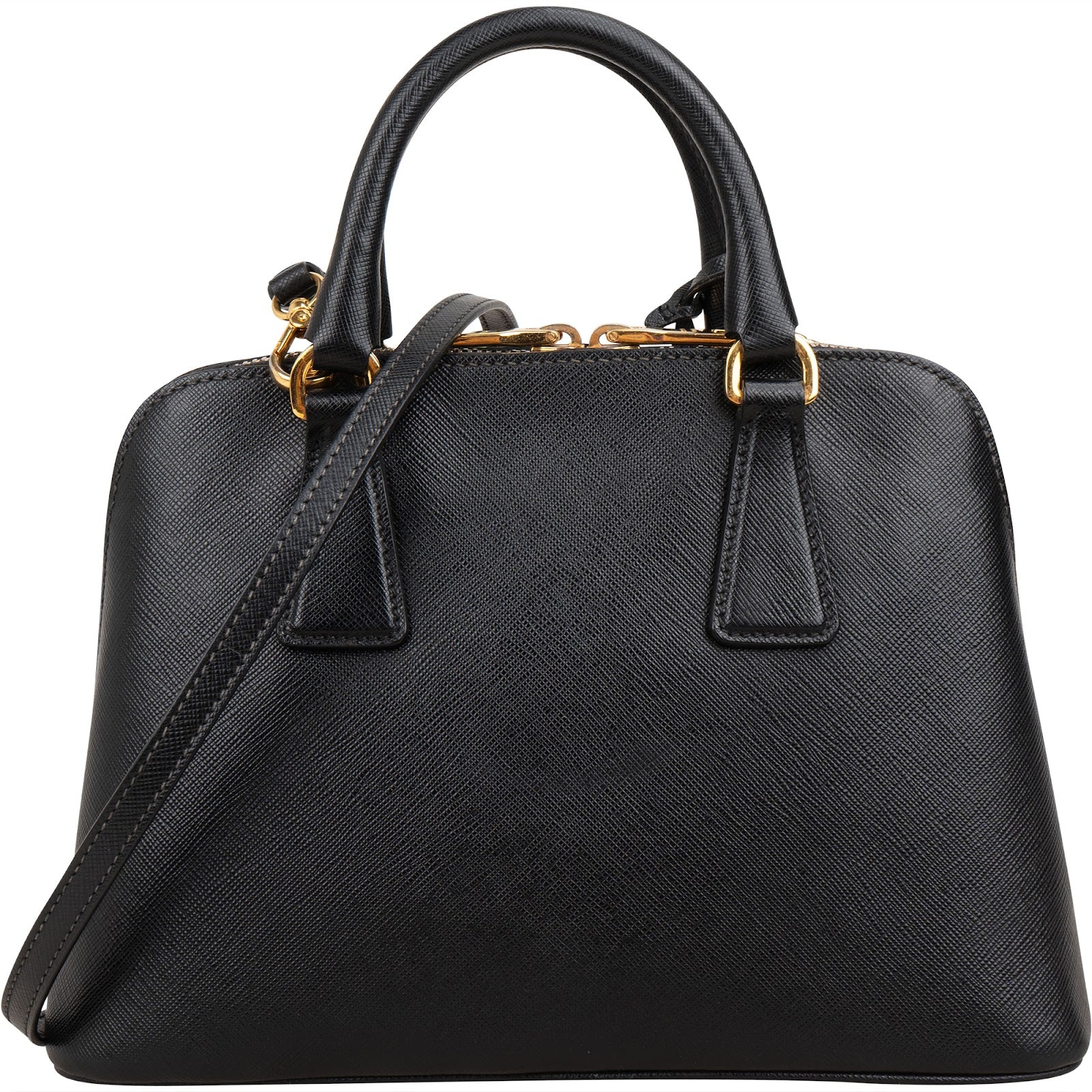 Prada – torebka Promenade z czarnej skóry Saffiano