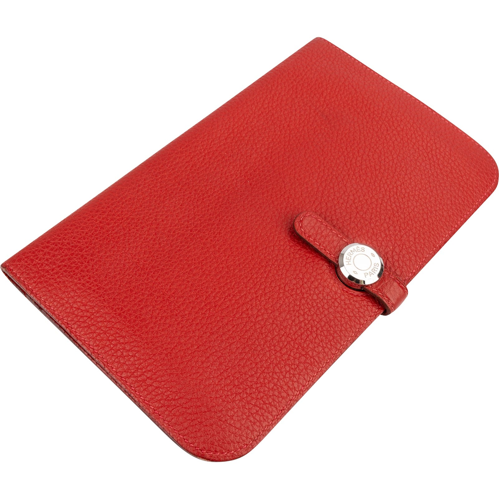 Hermès Rouge Grained Togo Leather Dogon Wallet