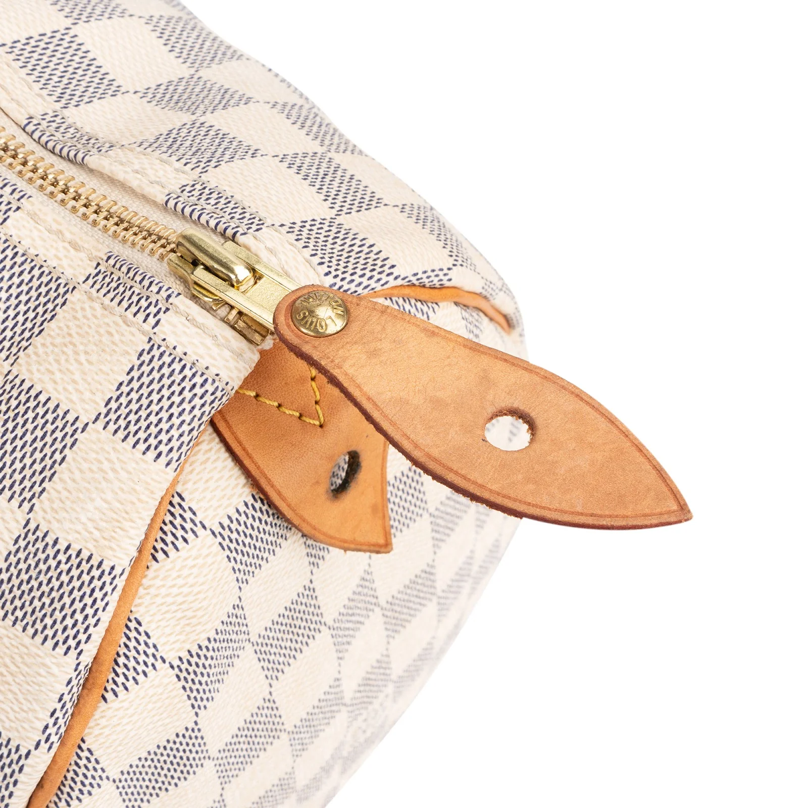 Louis Vuitton Monogram Damier Azur Canvas Speedy 35 Boston Bag