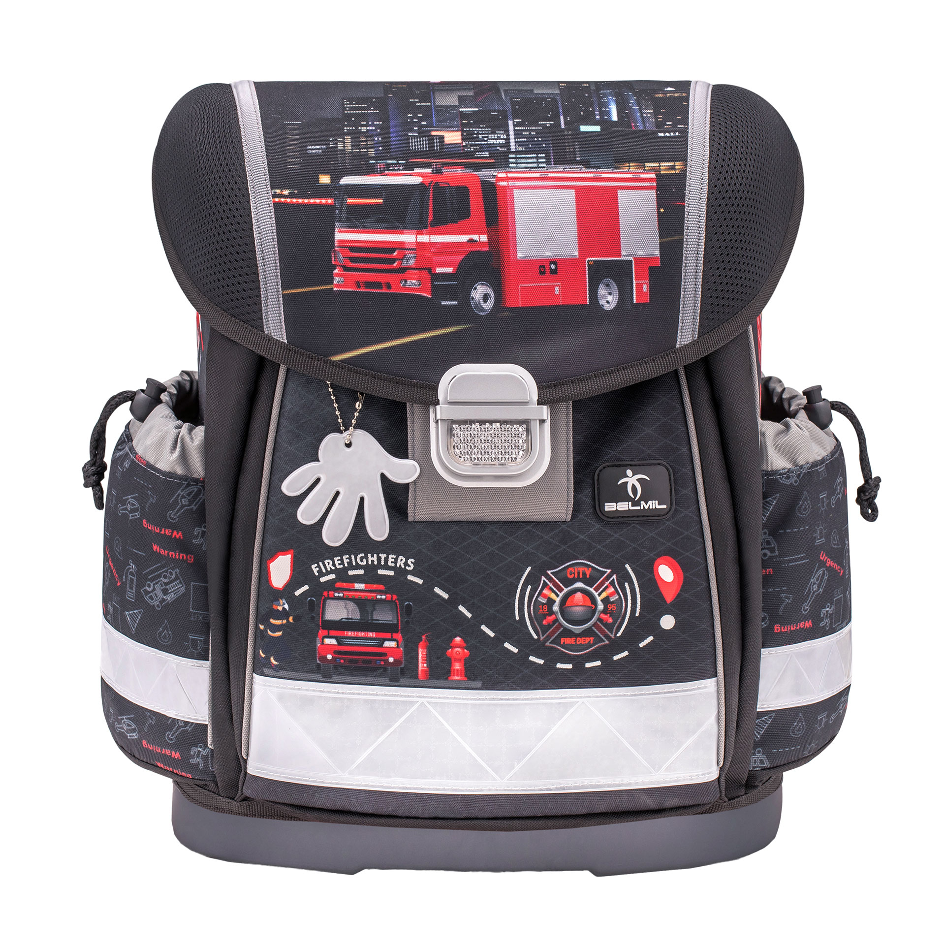 Classy ergonomisches Schulranzen-Set 4-teilig - Firetruck 2 