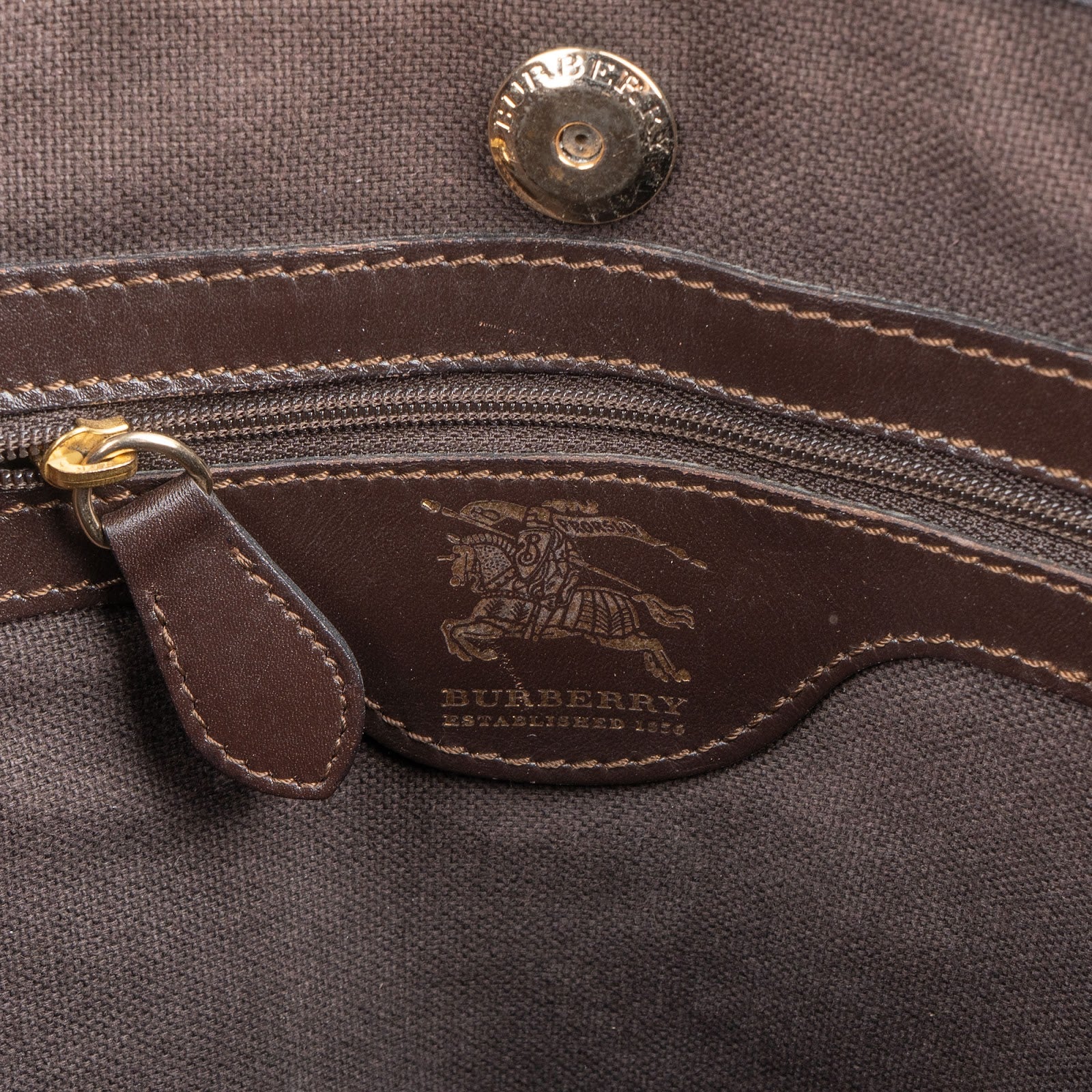 Burberry - Haymarket Check Canvas Tote Handbag