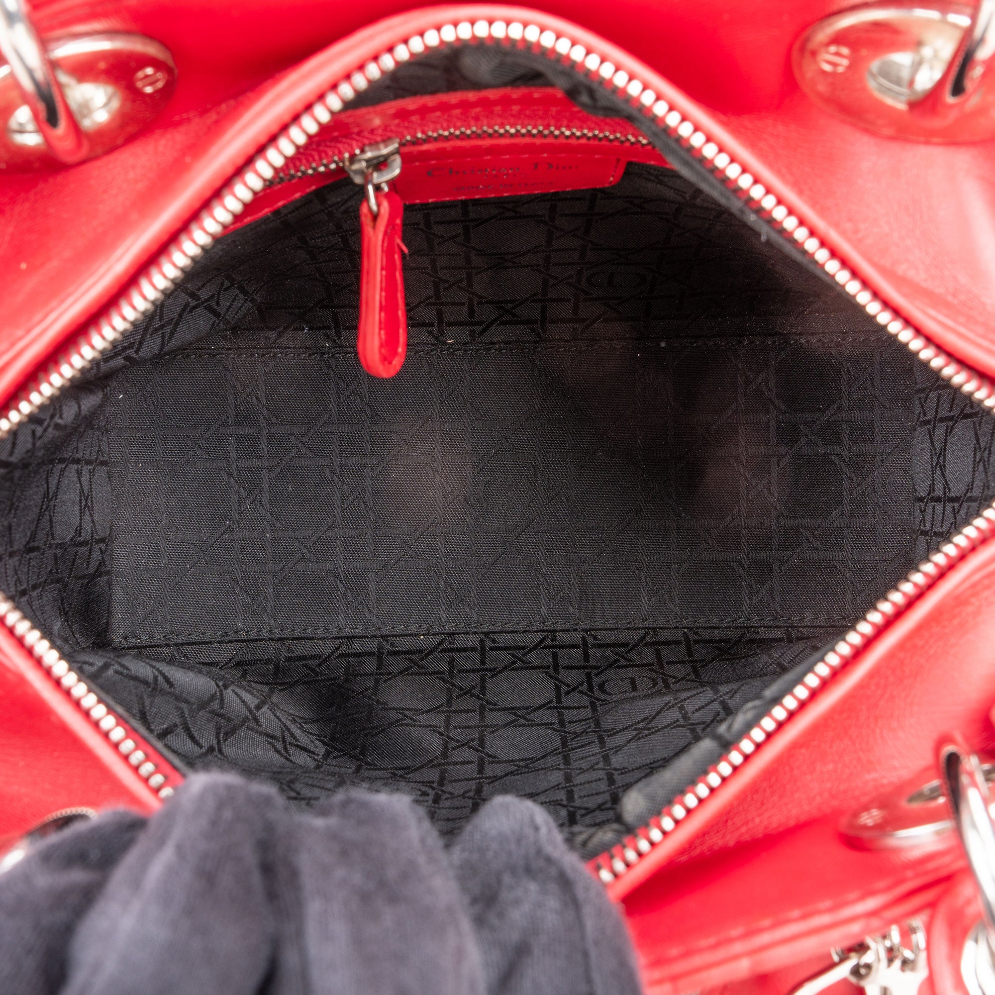 Christian Dior Quilted Leather Lady Dior Handbag