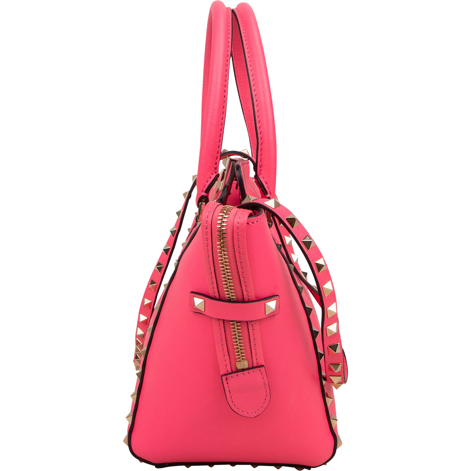 Valentino Garavani neonroze leren Rockstud-handtas