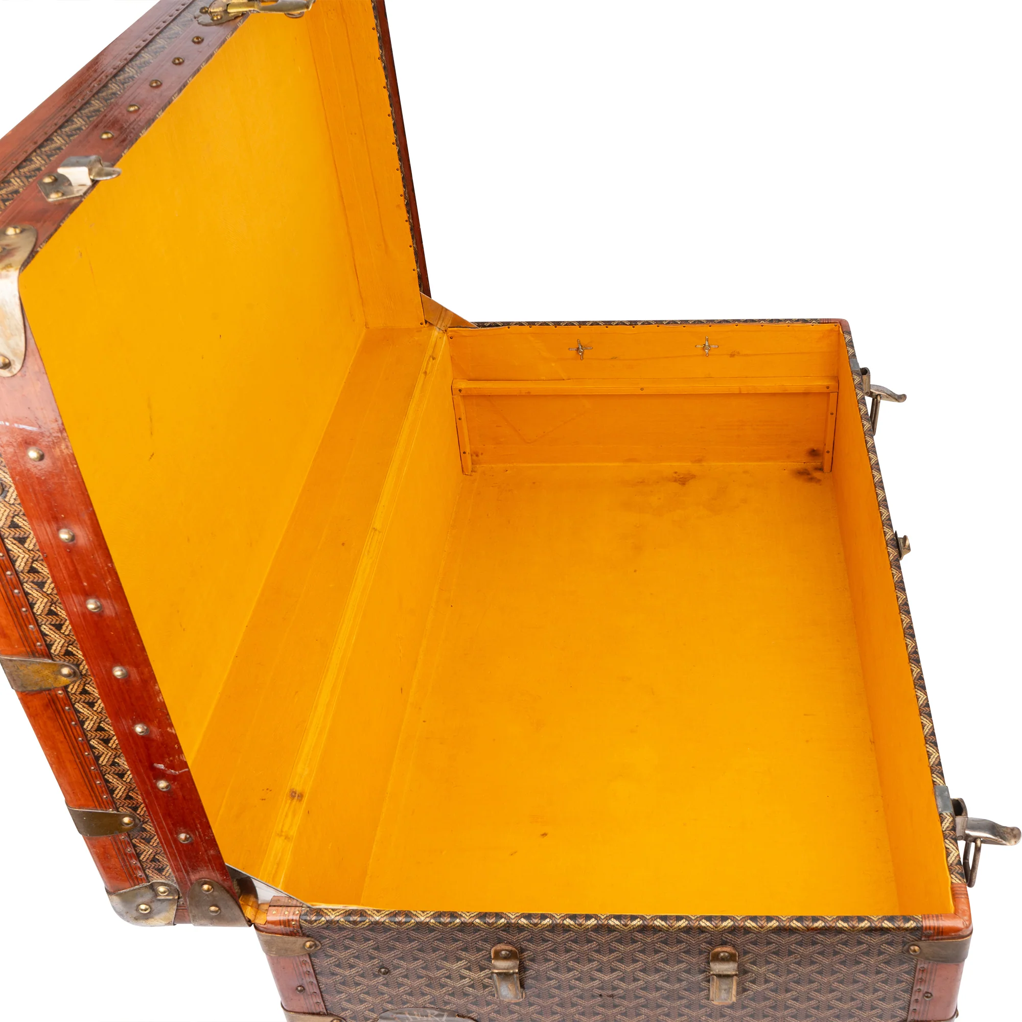 Goyard Goyardine "JVC" Cabin Koffer Malle 90