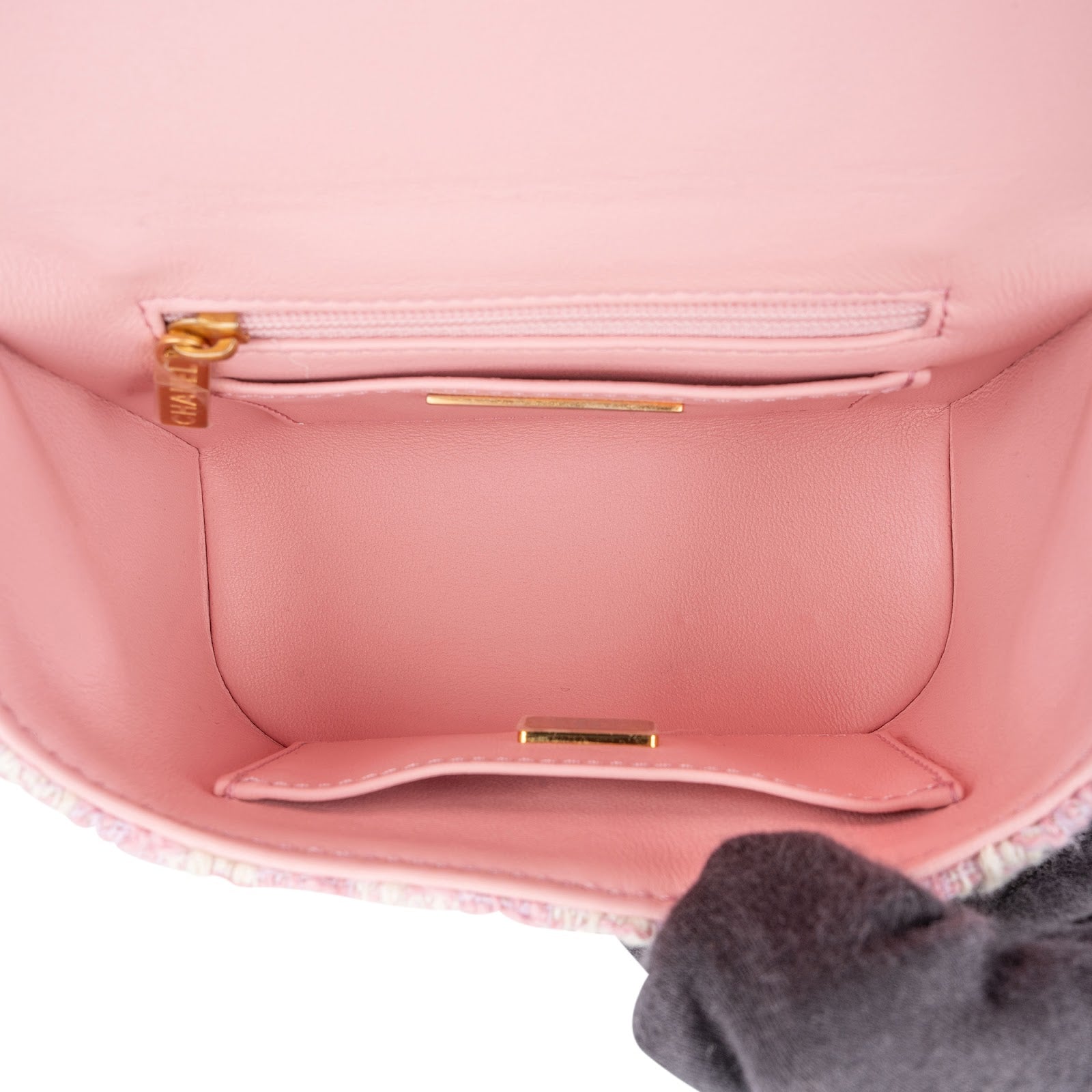Chanel Quilted Tweed Top Handle CC Vanity Case