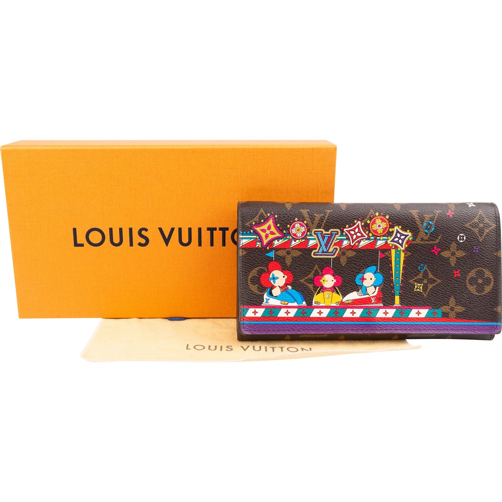 Louis Vuitton Monogram Canvas Illustre Christmas Animation Bumper Cars Vivienne Wallet