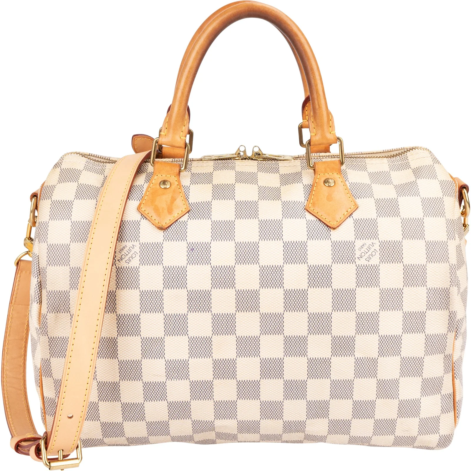 Louis Vuitton Monogram Damier Azur Canvas Speedy 30 Bandoulière Handbag