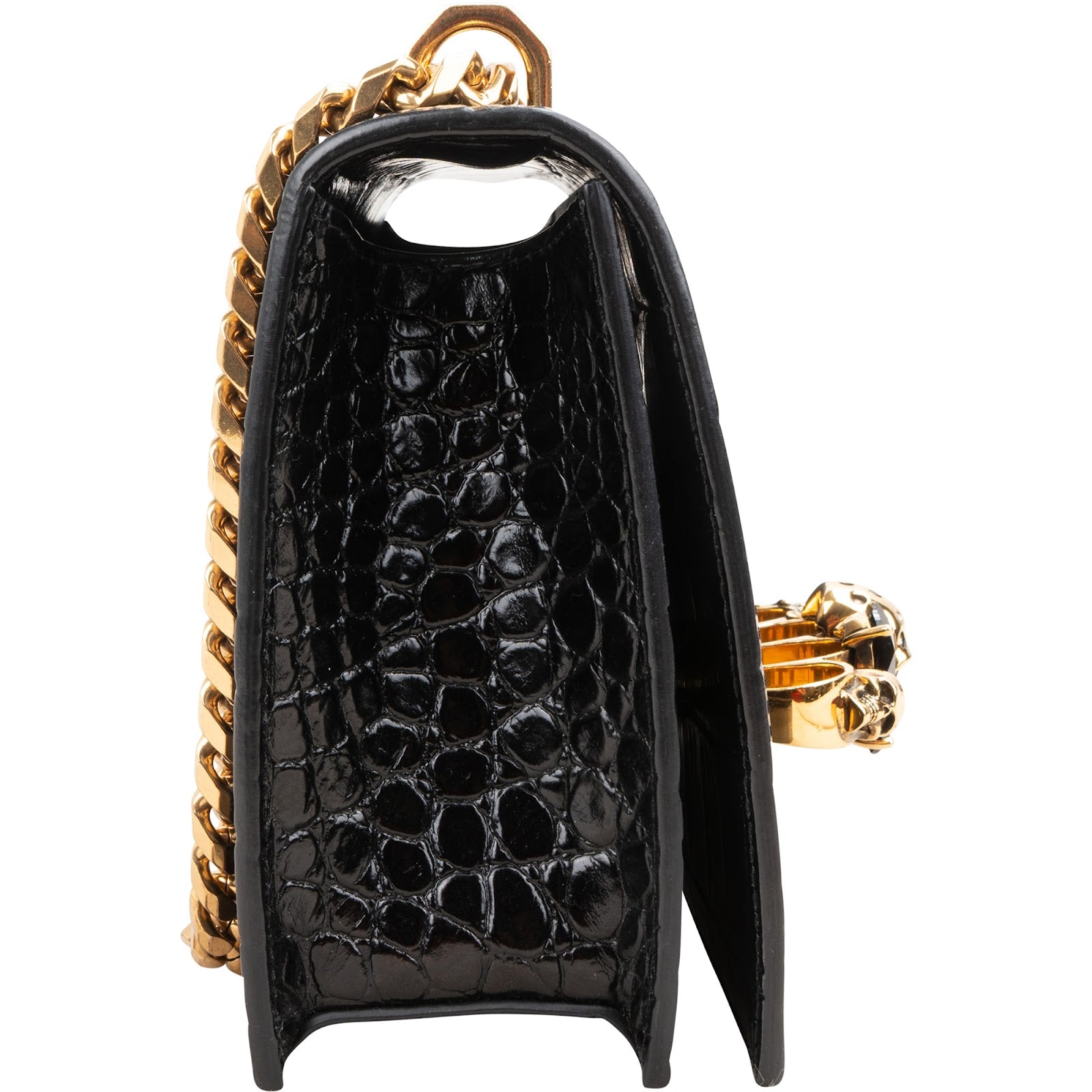 Alexander McQueen – Croc Jewelled Knuckle Crossbody Bag