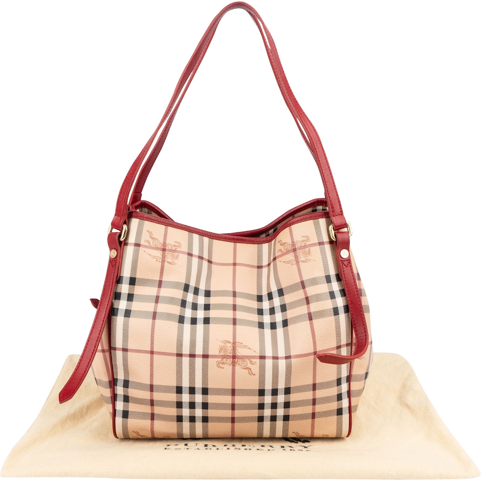 Burberry Nova-Check Monogram Haymarket Hobo Shoulder Bag