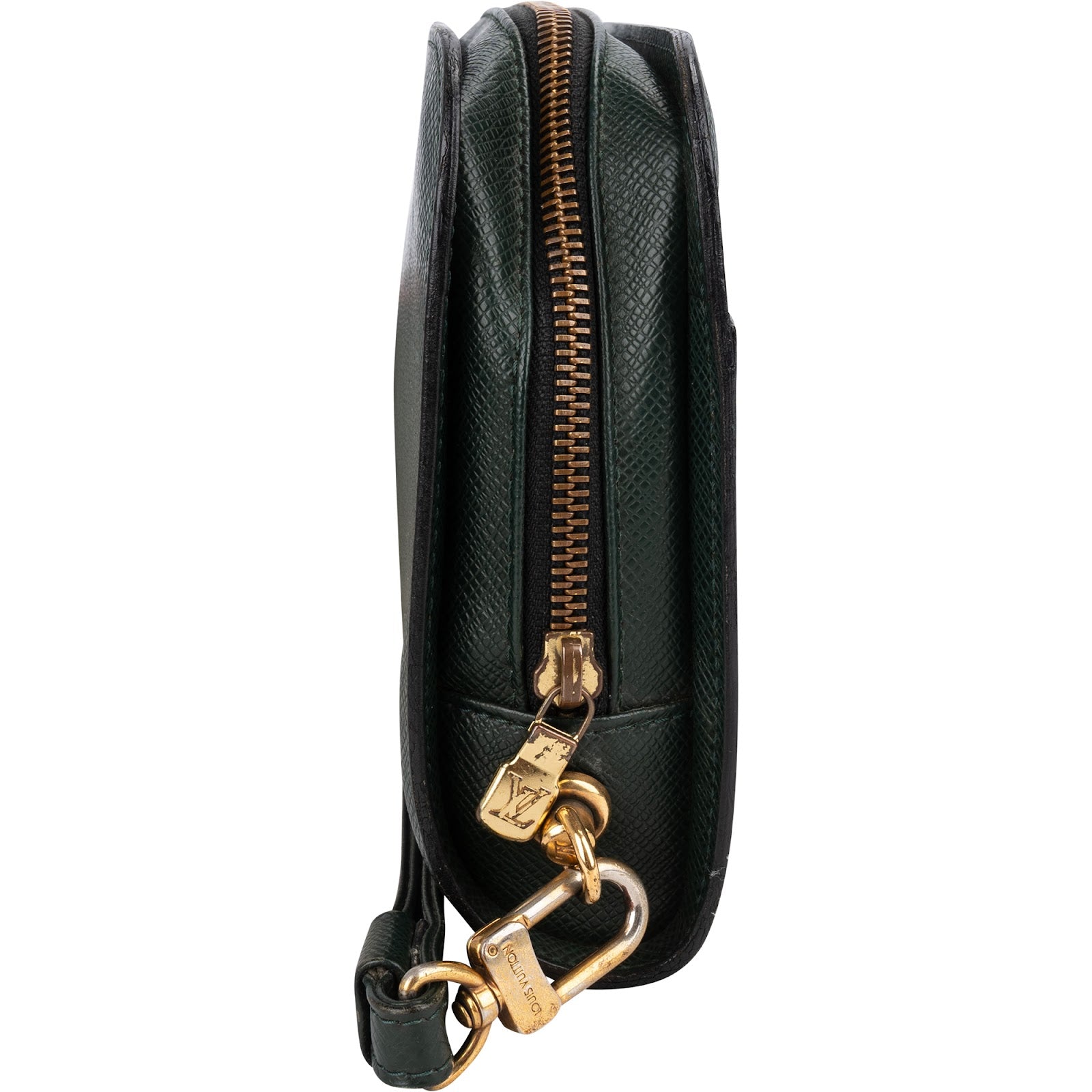 Louis Vuitton Green Taiga Leather Baikal Clutch Bag