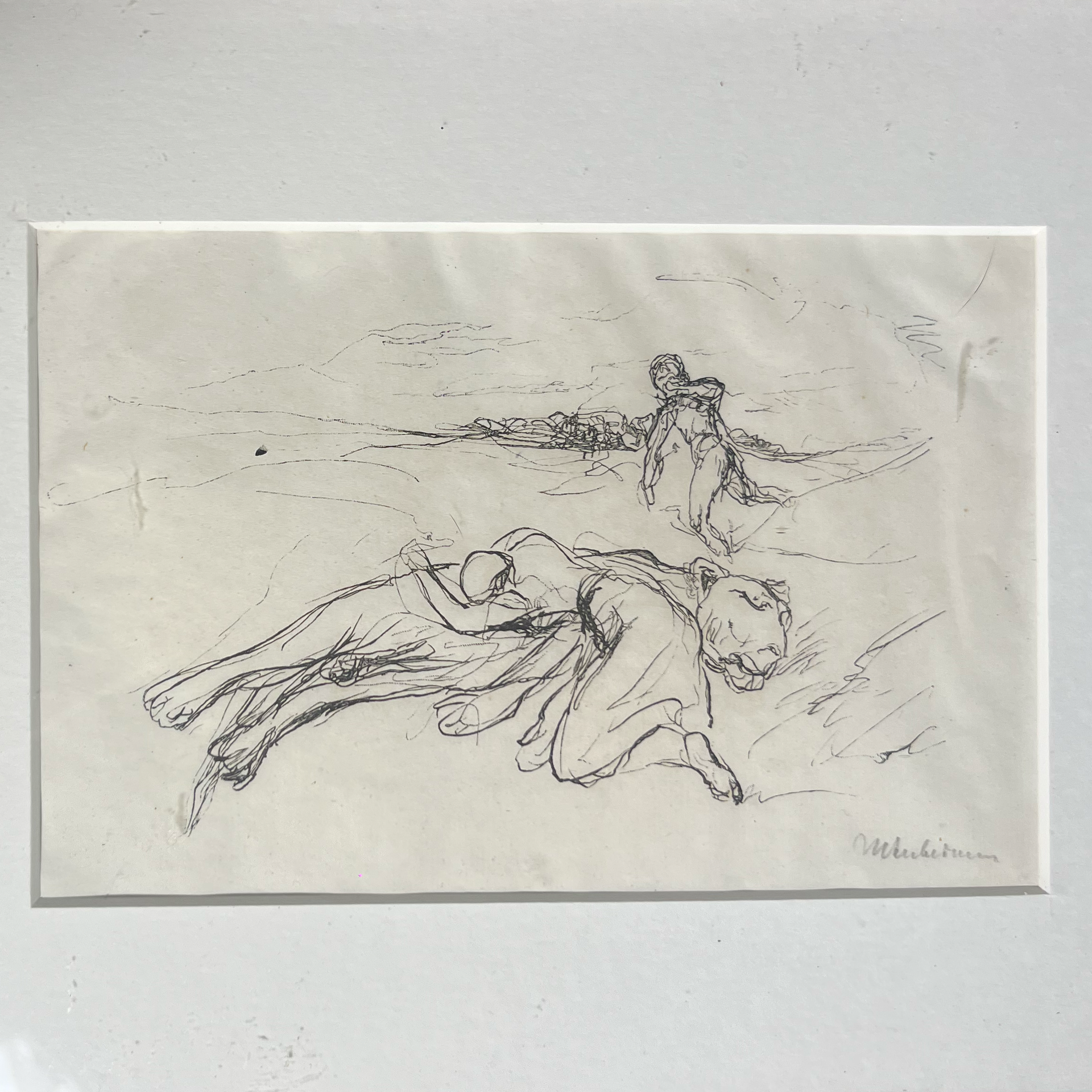 Max Liebermann - Die Frau wirft sich über den Tiger