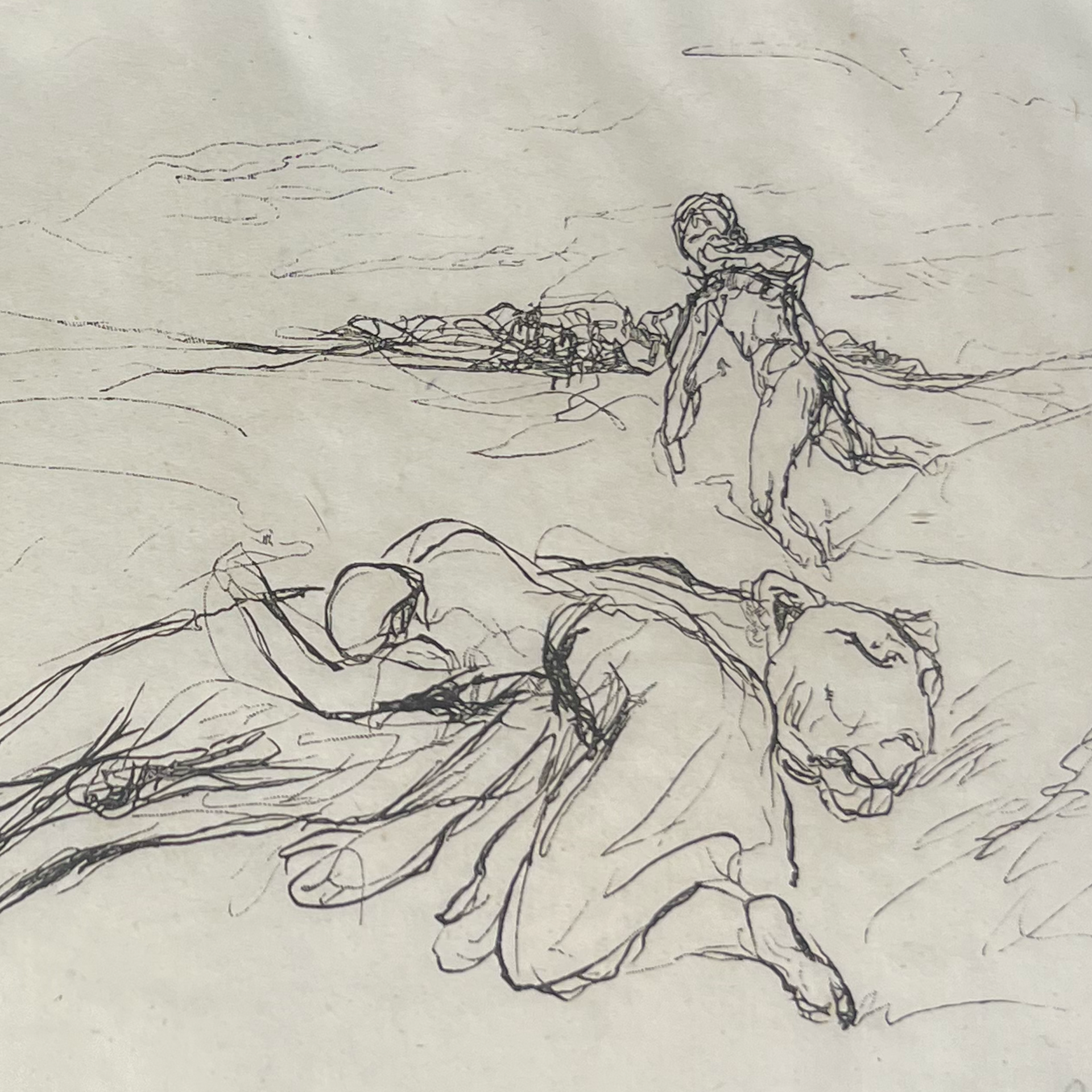 Max Liebermann - Die Frau wirft sich über den Tiger