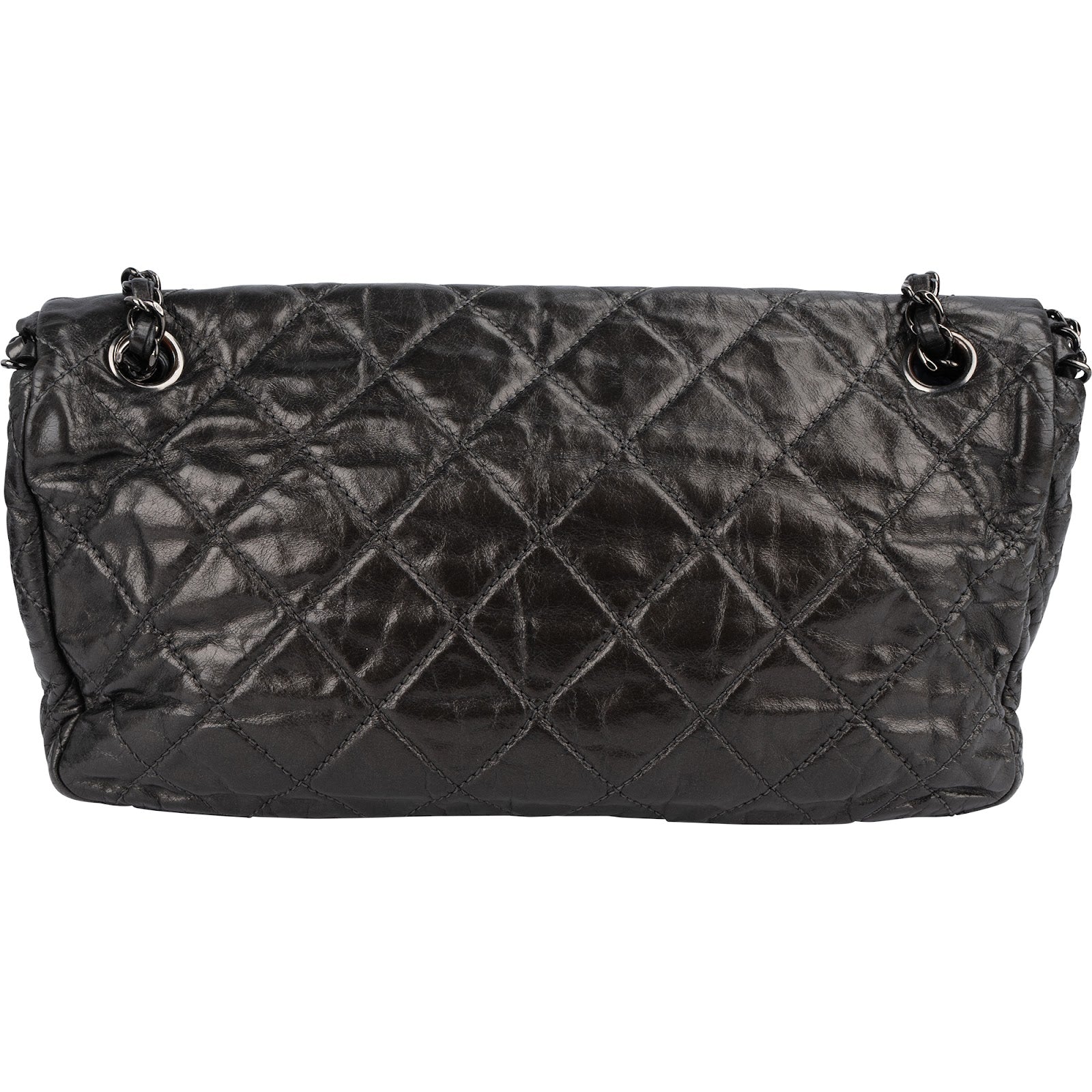 Sac à bandoulière Chanel « Chain Me East West » à rabat unique, en cuir de veau matelassé