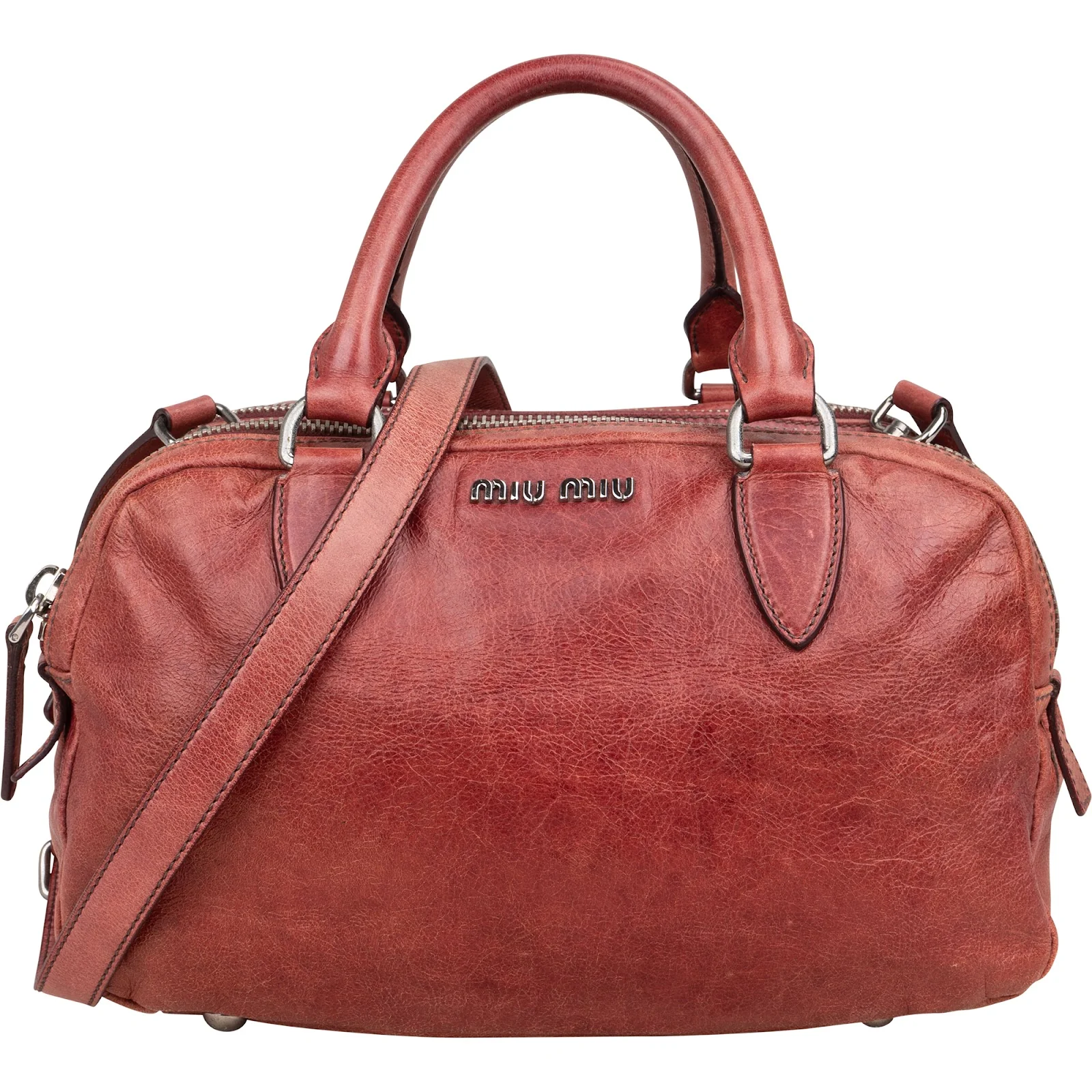 Miu Miu Vitello Lux Bauletto Handbag